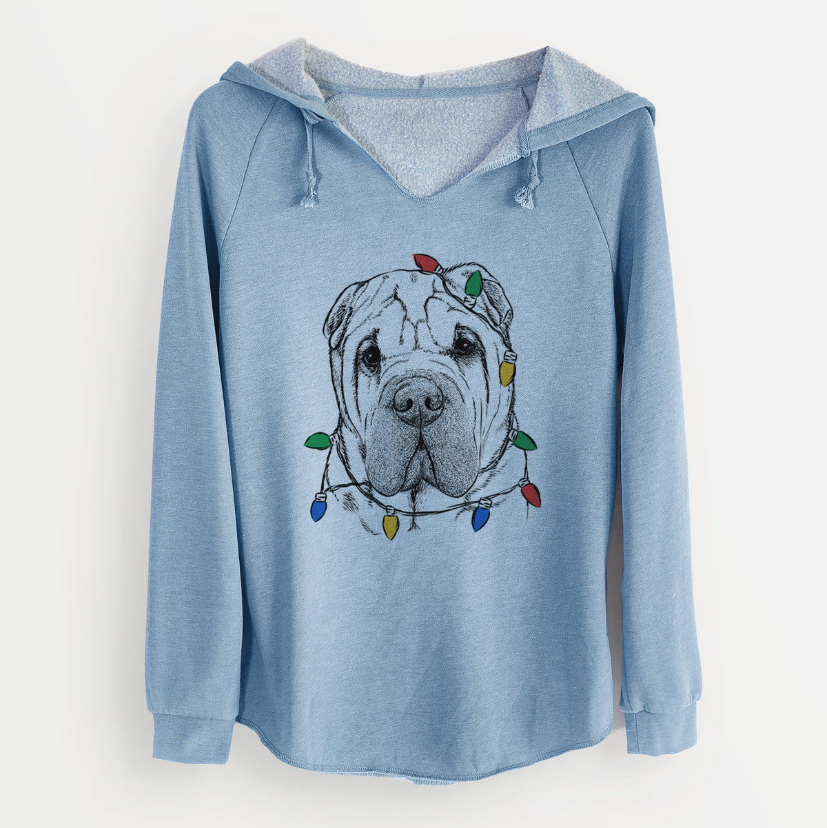 Christmas Lights Lilly the Shar Pei - Cali Wave Hooded Sweatshirt