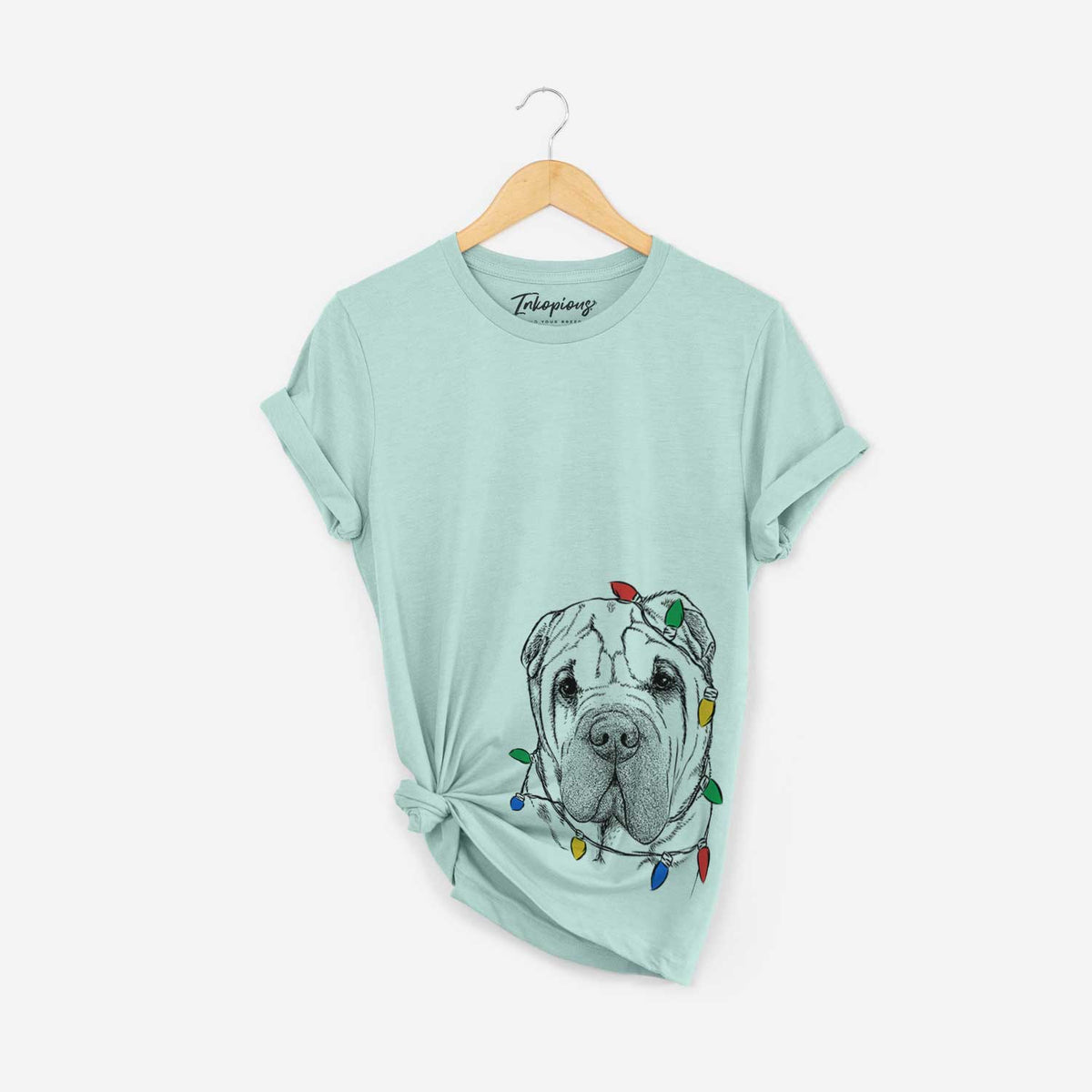 Christmas Lights Lilly the Shar Pei - Unisex Crewneck