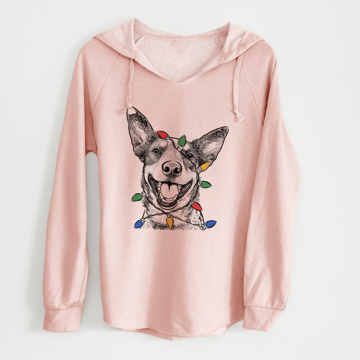 Christmas Lights Lily the Australian Cattle Dog - Cali Wave Hooded Sweatshirt