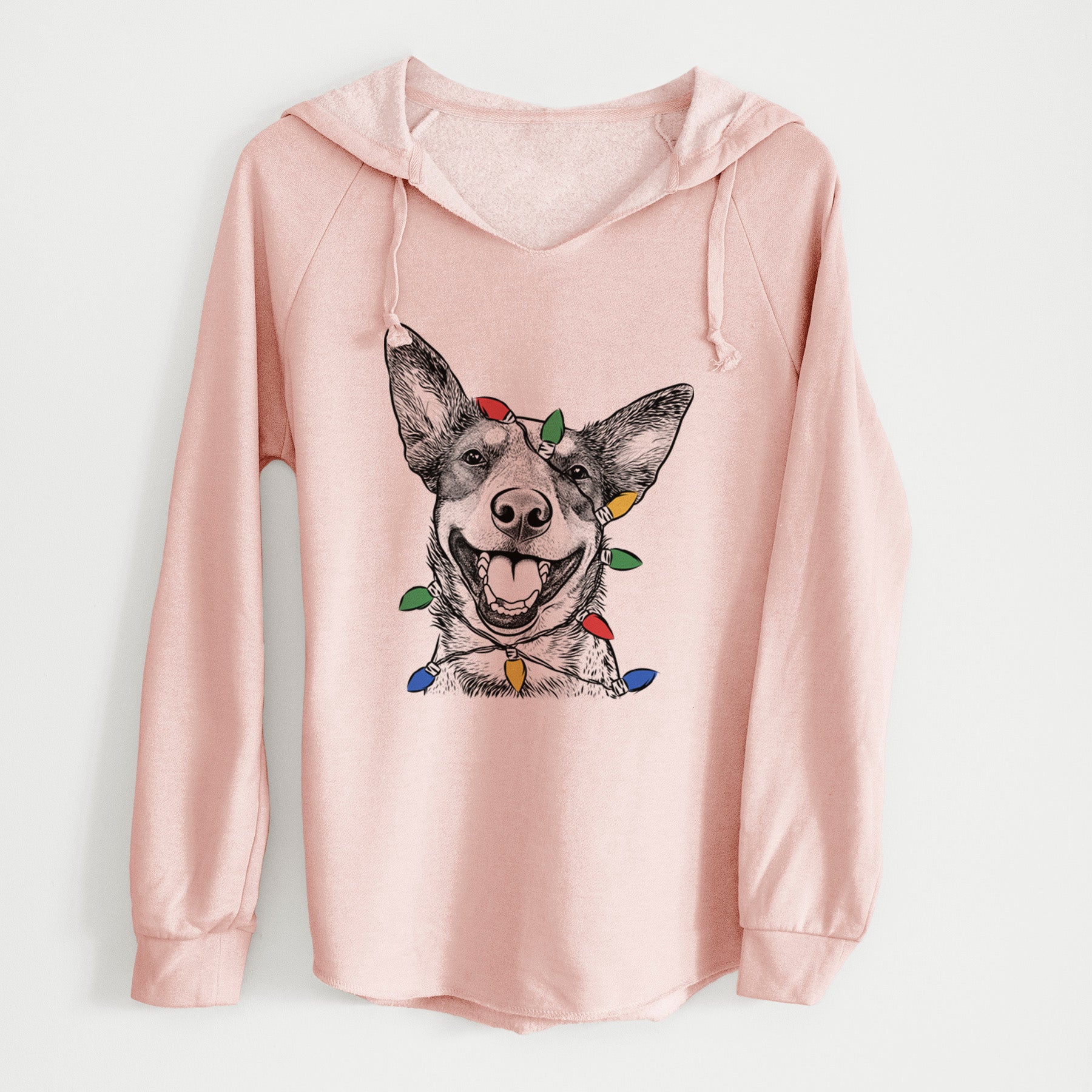 Christmas Lights Lily the Australian Cattle Dog - Cali Wave Hooded Sweatshirt