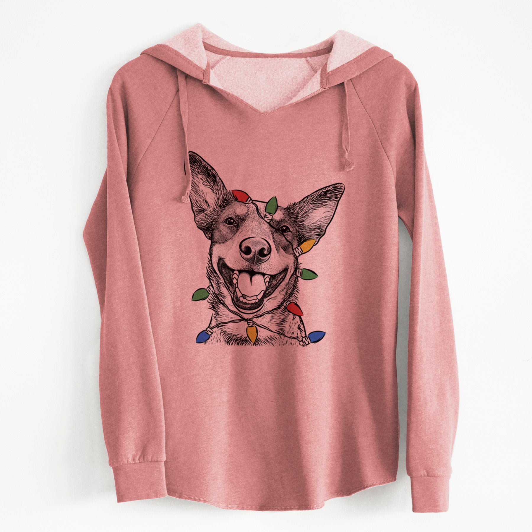 Christmas Lights Lily the Australian Cattle Dog - Cali Wave Hooded Sweatshirt