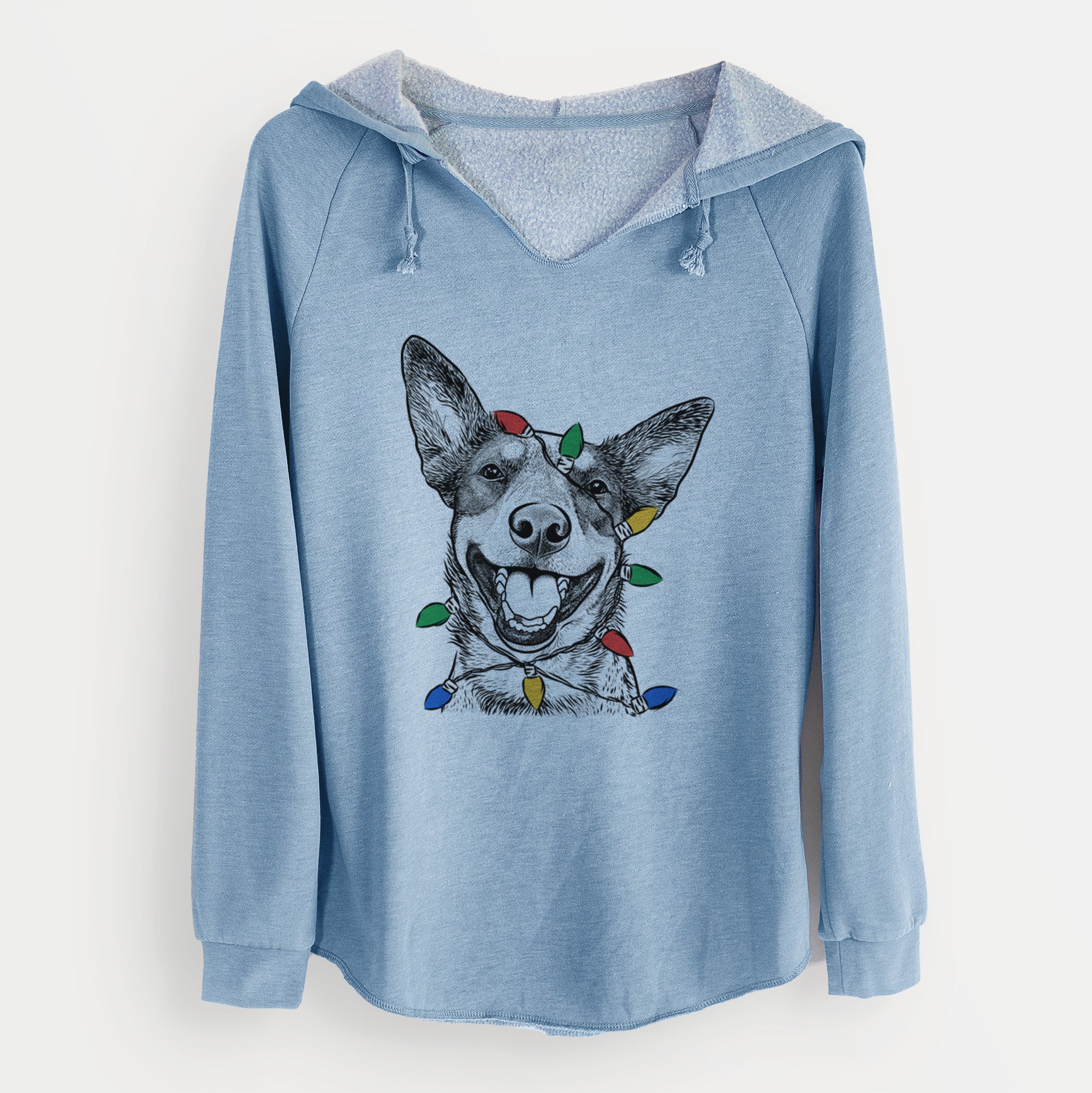 Christmas Lights Lily the Australian Cattle Dog - Cali Wave Hooded Sweatshirt