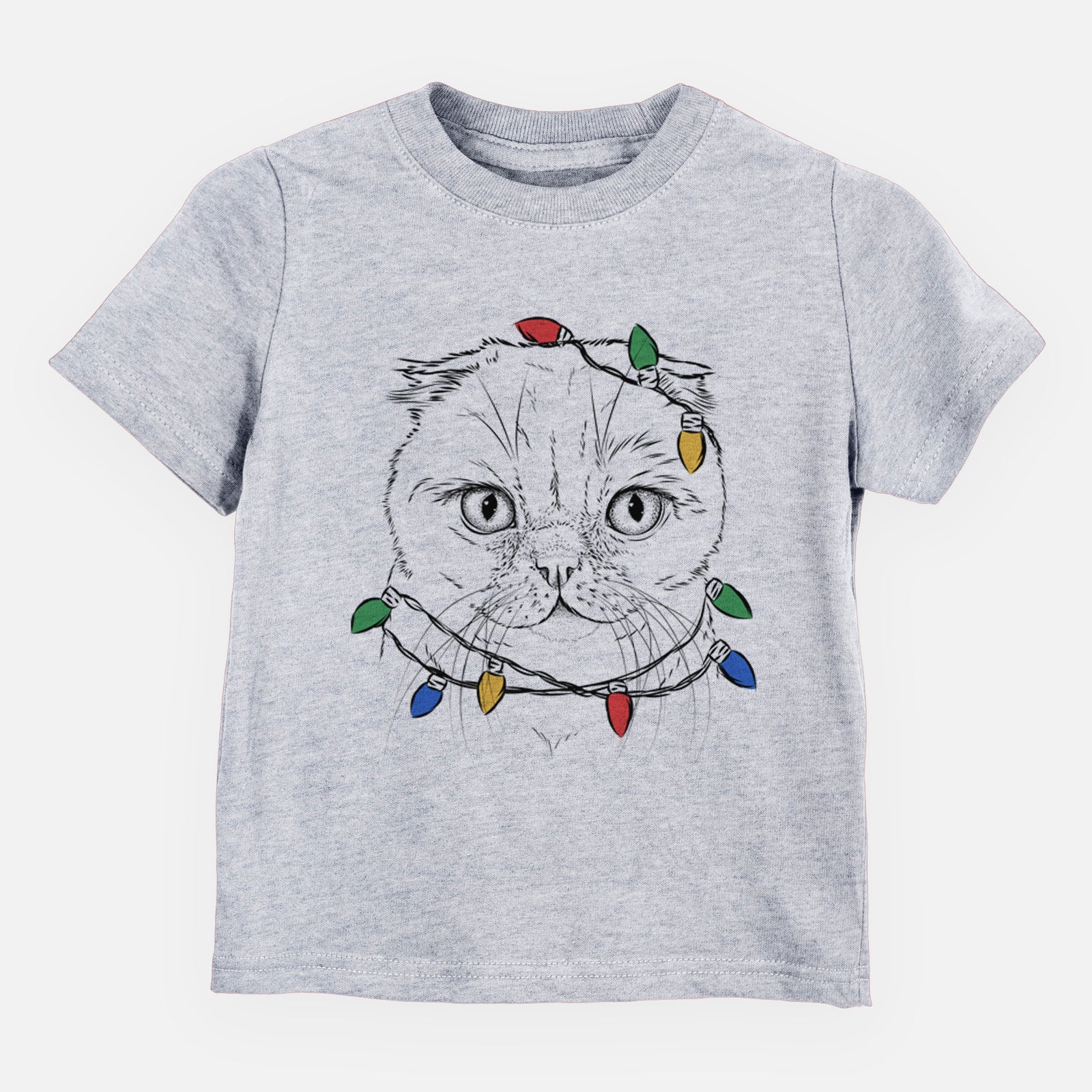 Christmas Lights Lina the Exotic Fold Cat - Kids/Youth/Toddler Shirt