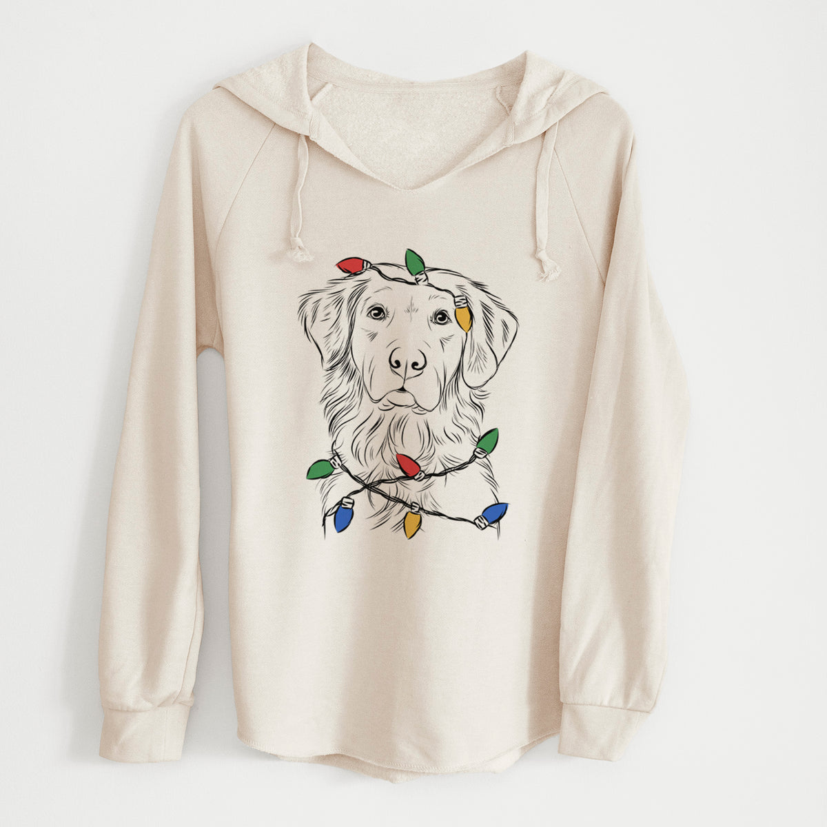 Christmas Lights Linden the Golden Retriever - Cali Wave Hooded Sweatshirt