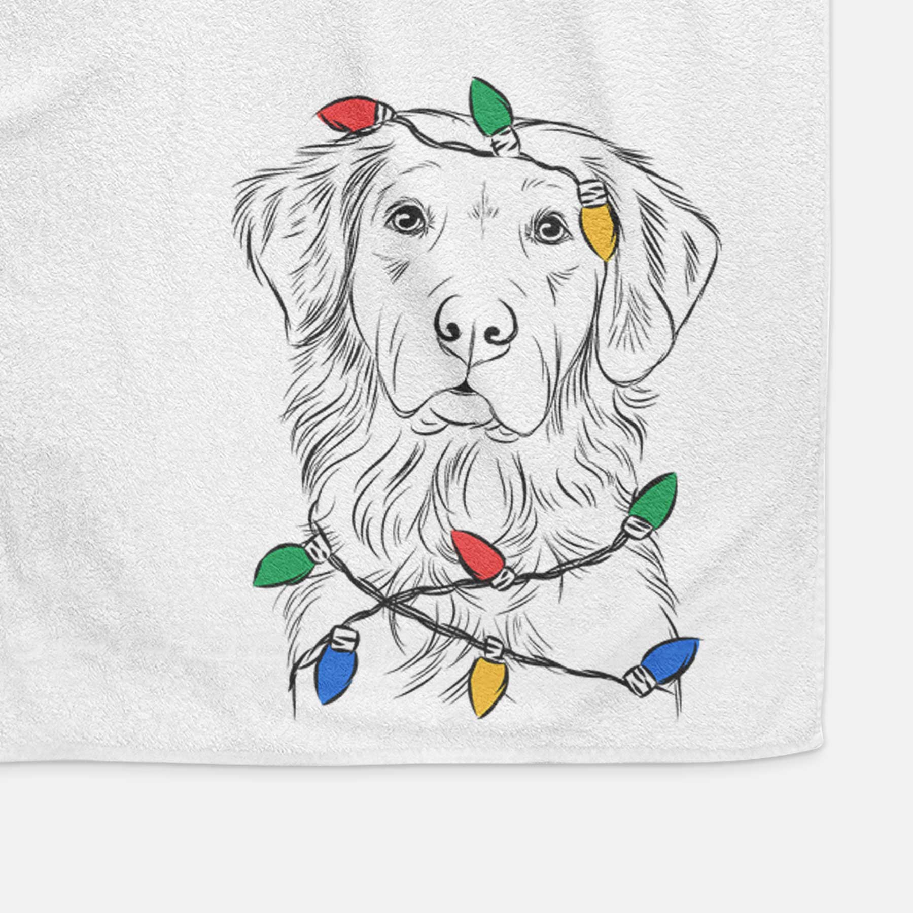 Linden the Golden Retriever Decorative Hand Towel