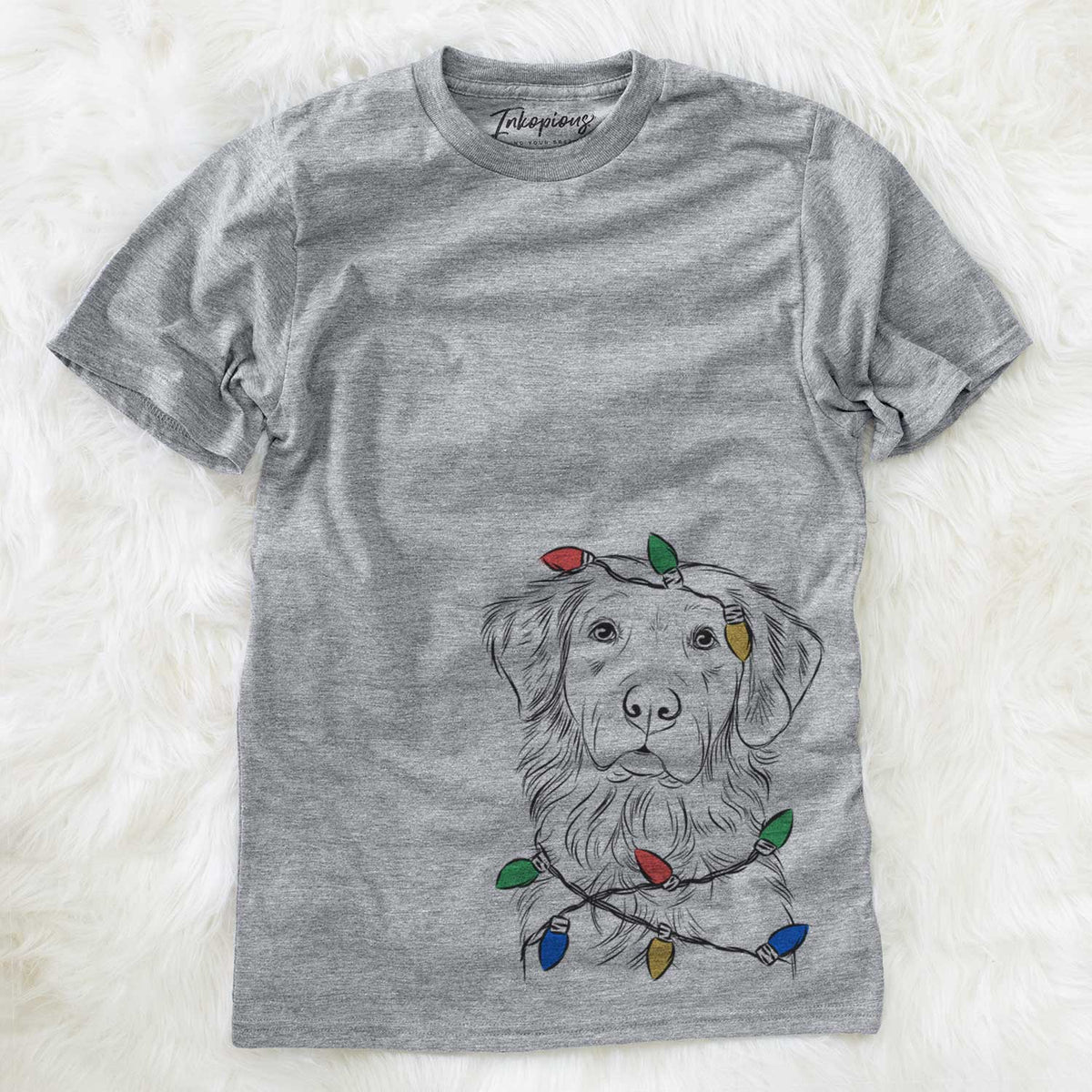 Christmas Lights Linden the Golden Retriever - Unisex Crewneck