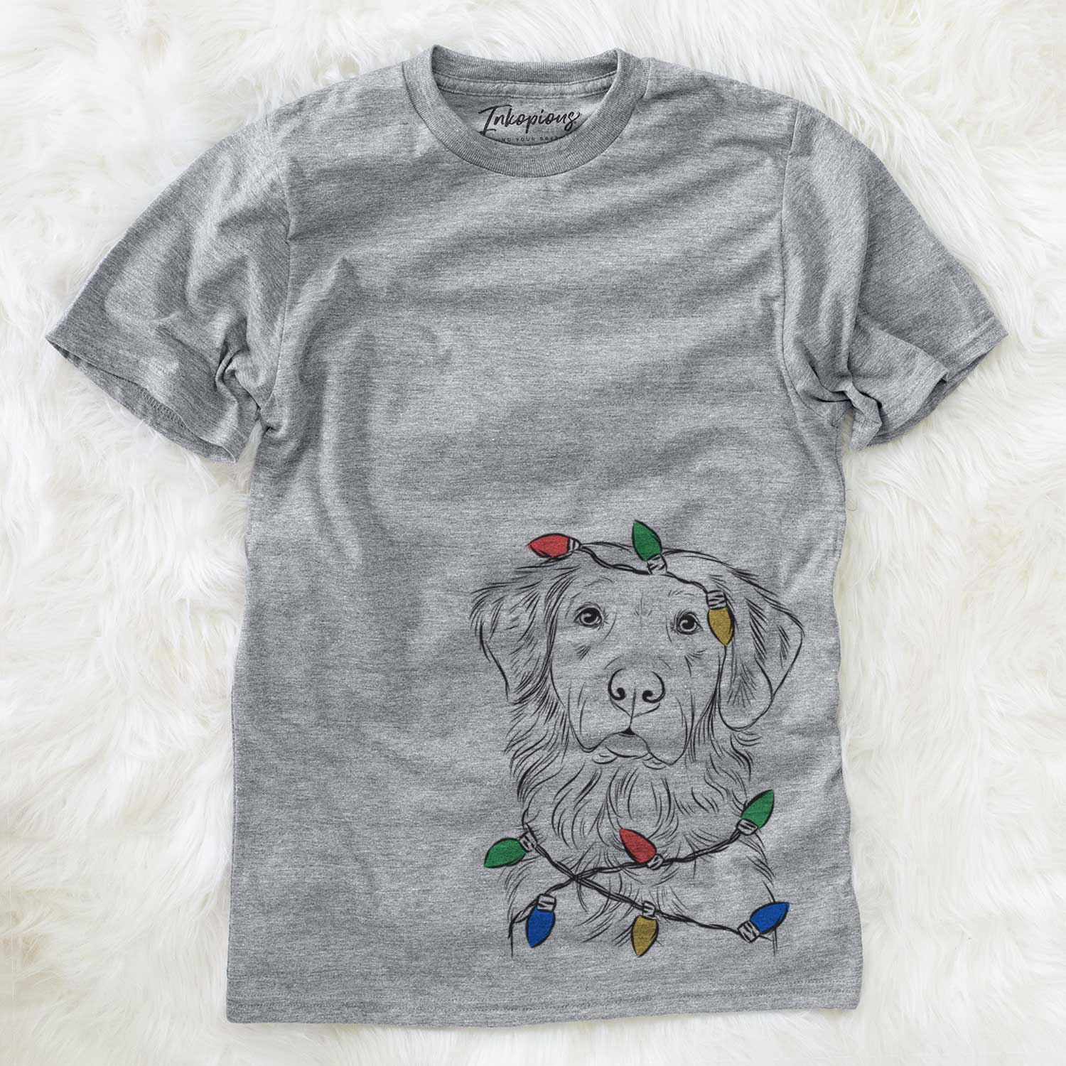 Christmas Lights Linden the Golden Retriever - Unisex Crewneck