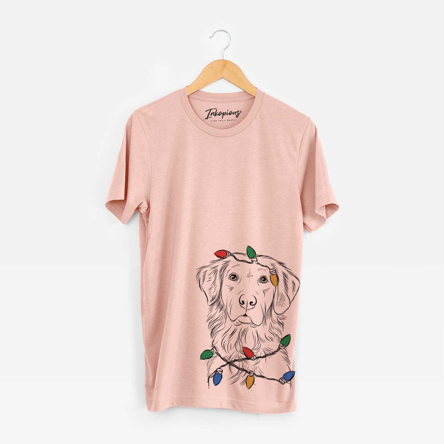 Christmas Lights Linden the Golden Retriever - Unisex Crewneck