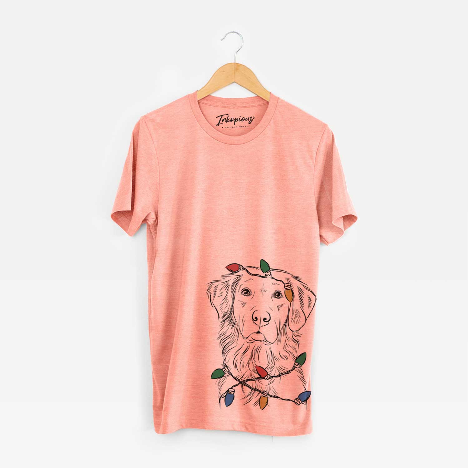 Christmas Lights Linden the Golden Retriever - Unisex Crewneck