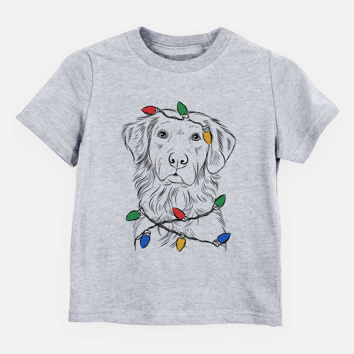 Christmas Lights Linden the Golden Retriever - Kids/Youth/Toddler Shirt