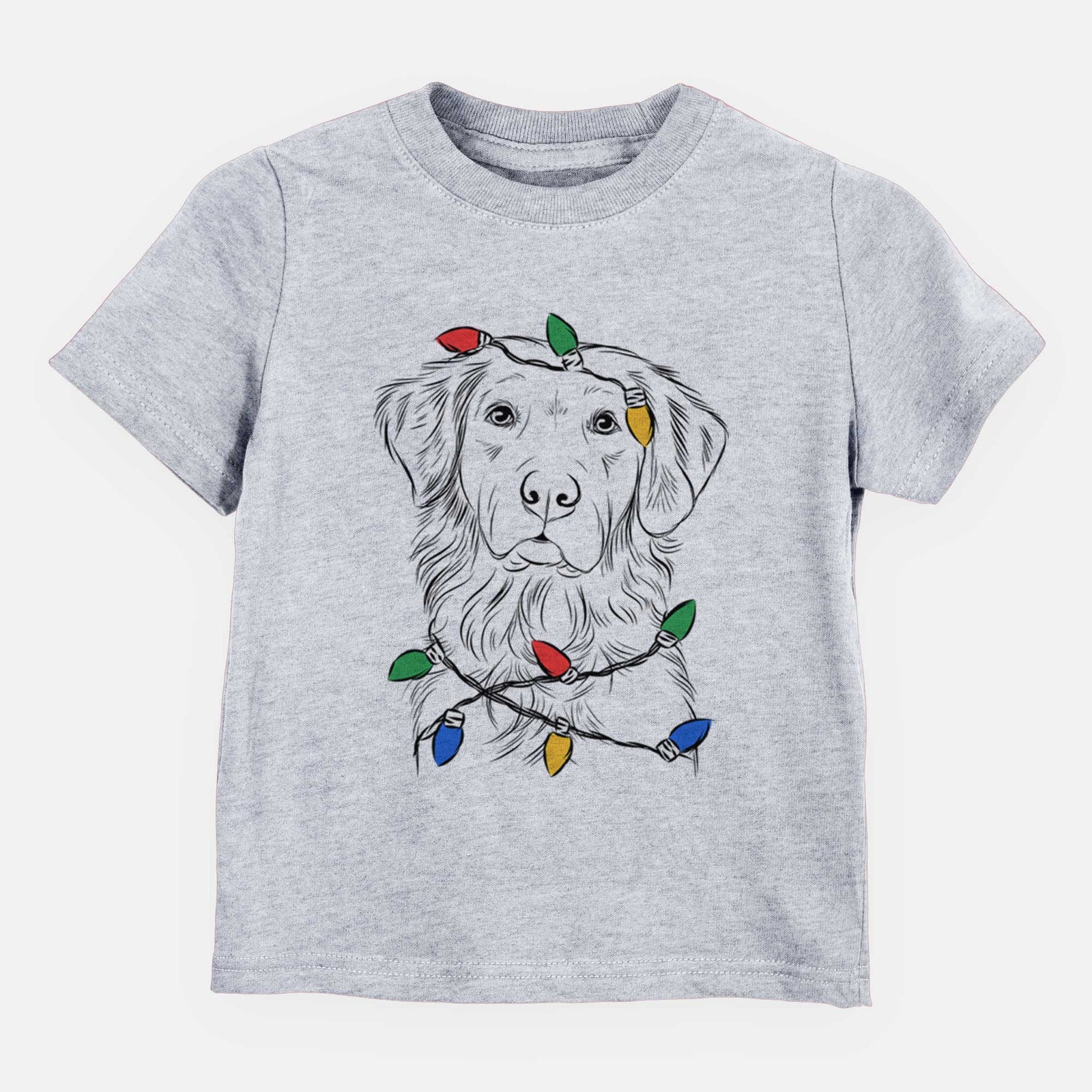 Christmas Lights Linden the Golden Retriever - Kids/Youth/Toddler Shirt