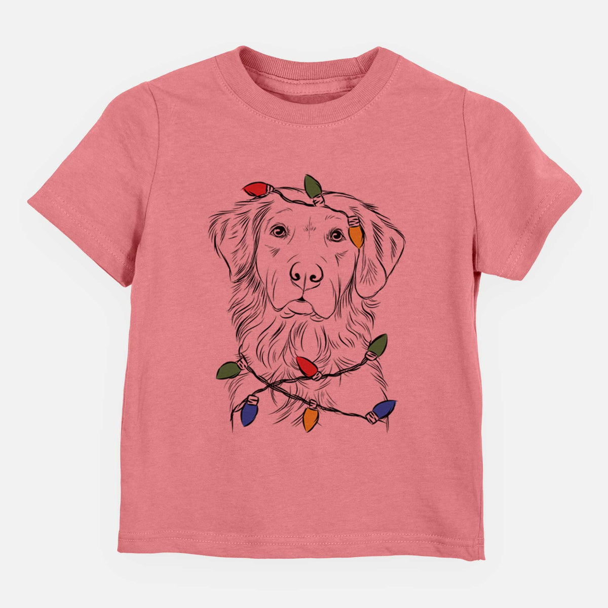 Christmas Lights Linden the Golden Retriever - Kids/Youth/Toddler Shirt