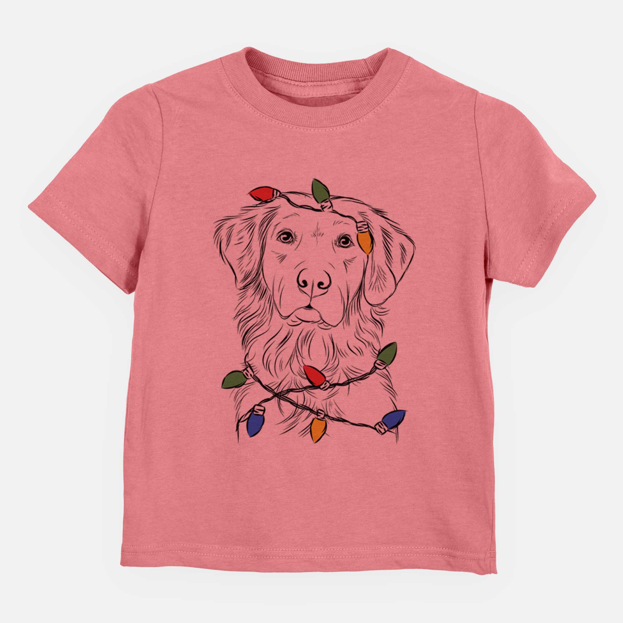 Christmas Lights Linden the Golden Retriever - Kids/Youth/Toddler Shirt