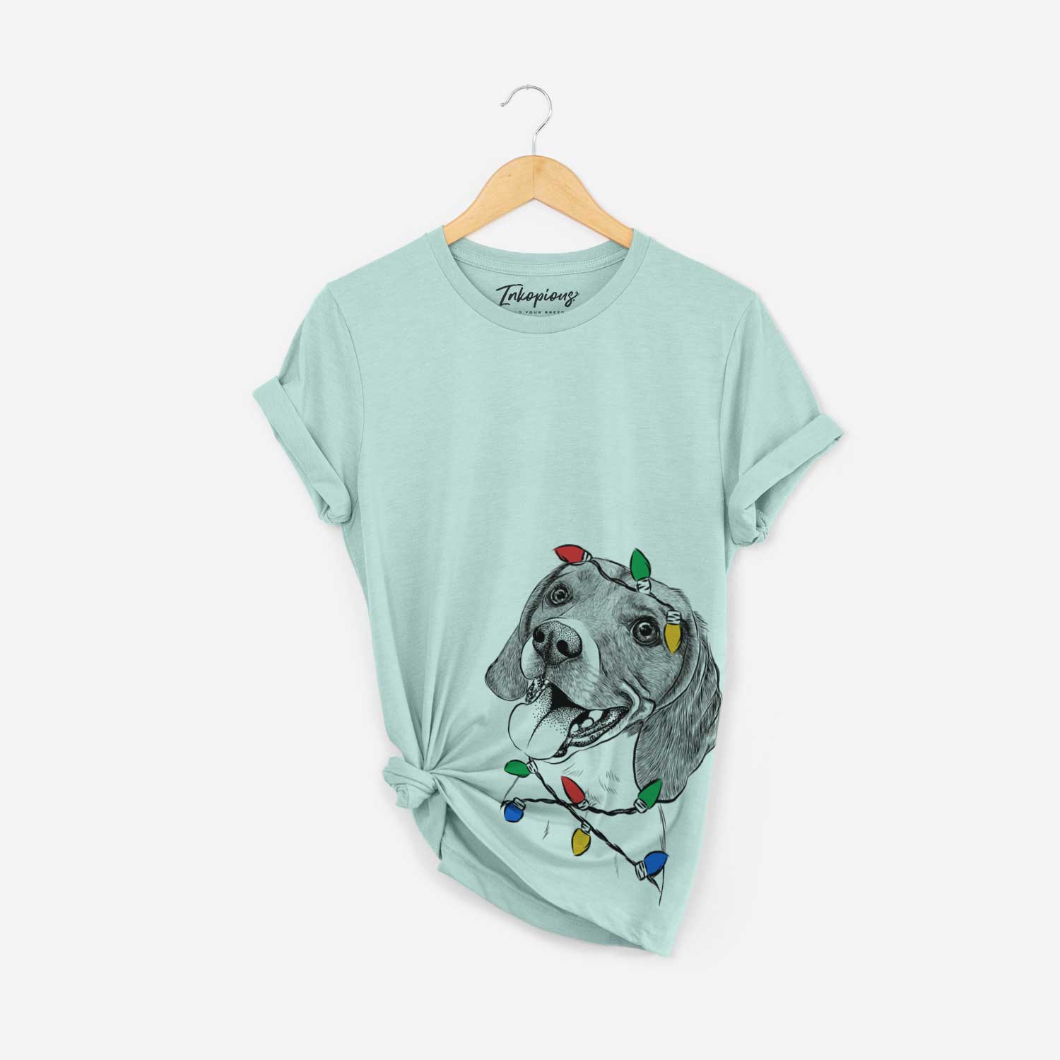 Christmas Lights Little Bandit the Beagle - Unisex Crewneck