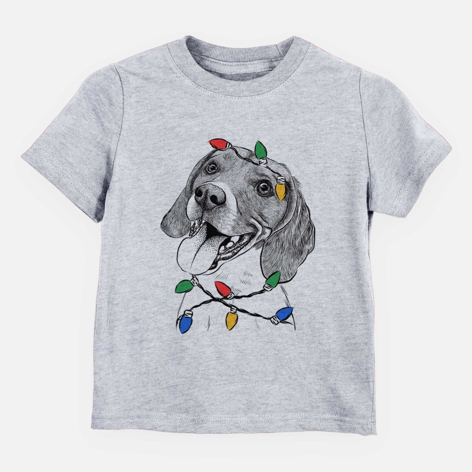 Christmas Lights Little Bandit the Beagle - Kids/Youth/Toddler Shirt