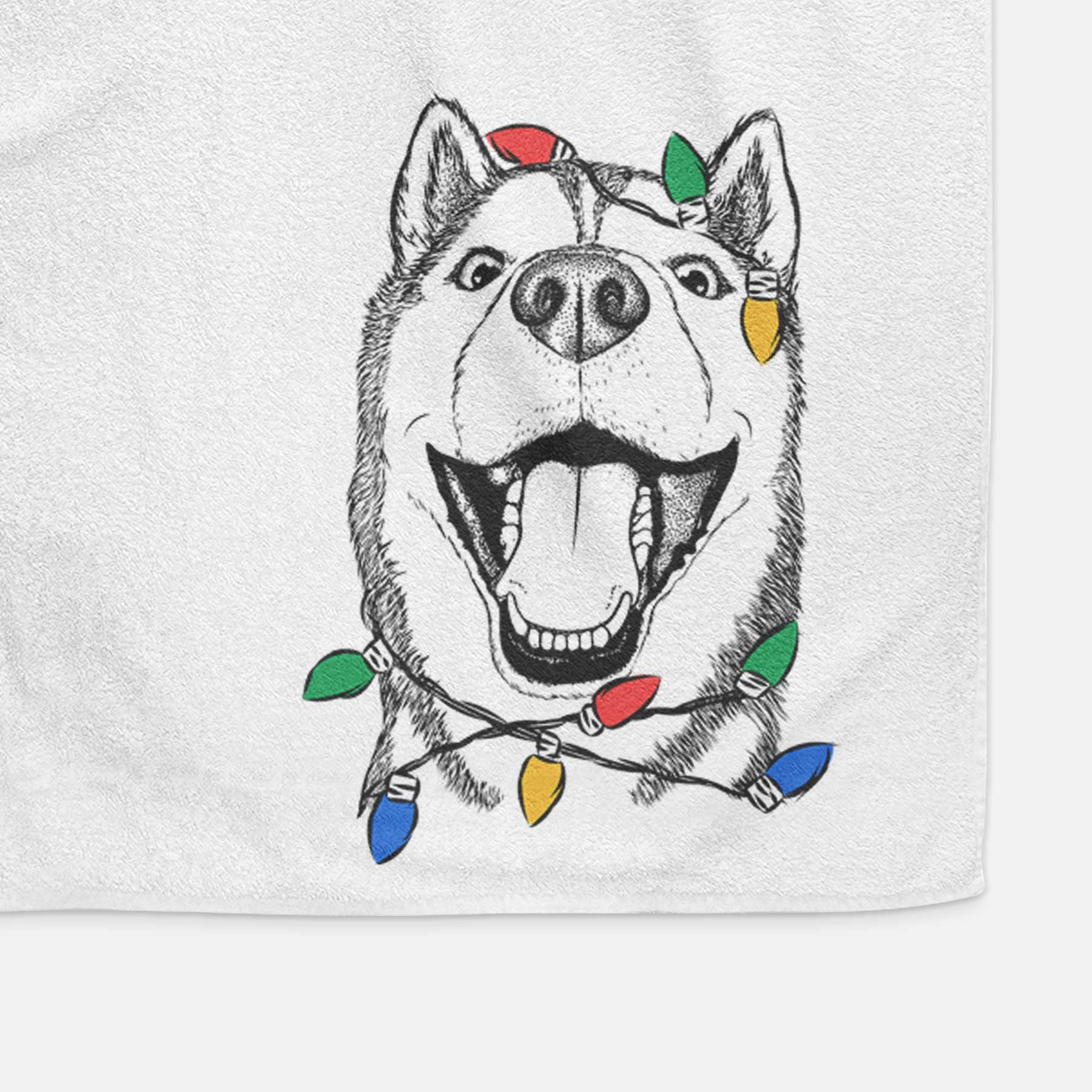 Little Country the Siberian Husky Decorative Hand Towel