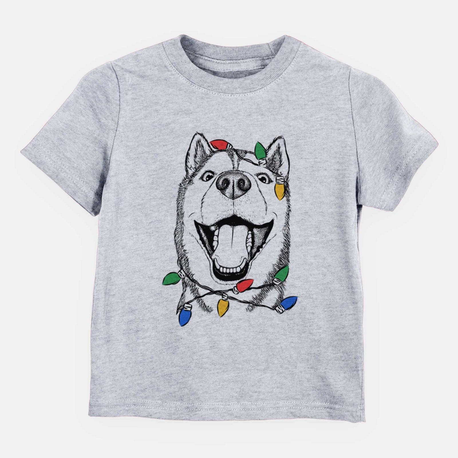 Christmas Lights Little Country the Siberian Husky - Kids/Youth/Toddler Shirt