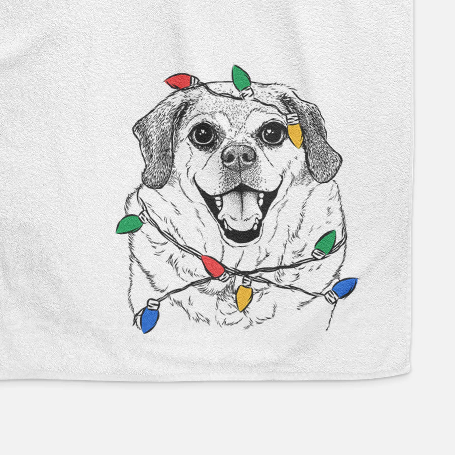 Little Man the Puggle Decorative Hand Towel