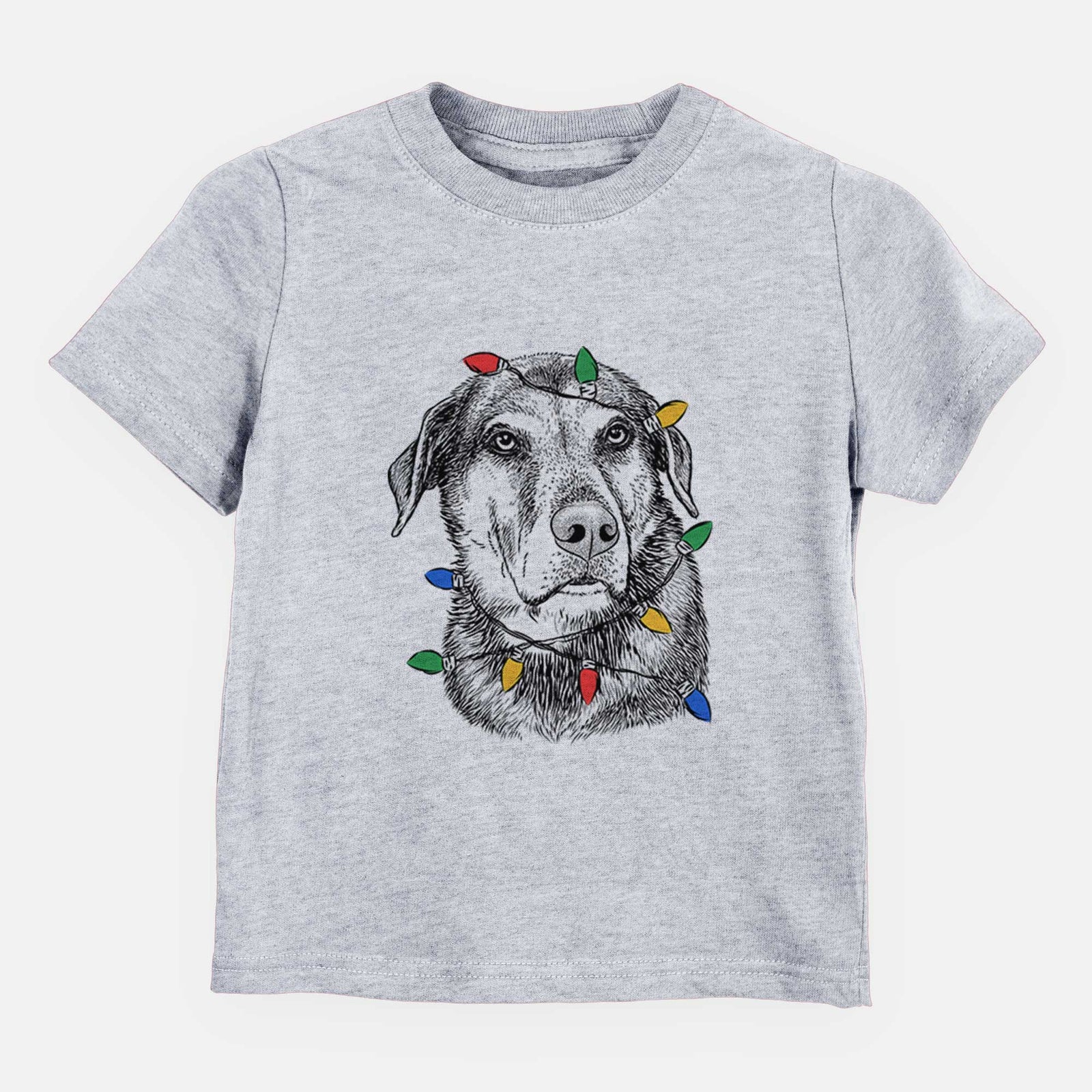 Christmas Lights Lobo the Shepherd Mix - Kids/Youth/Toddler Shirt