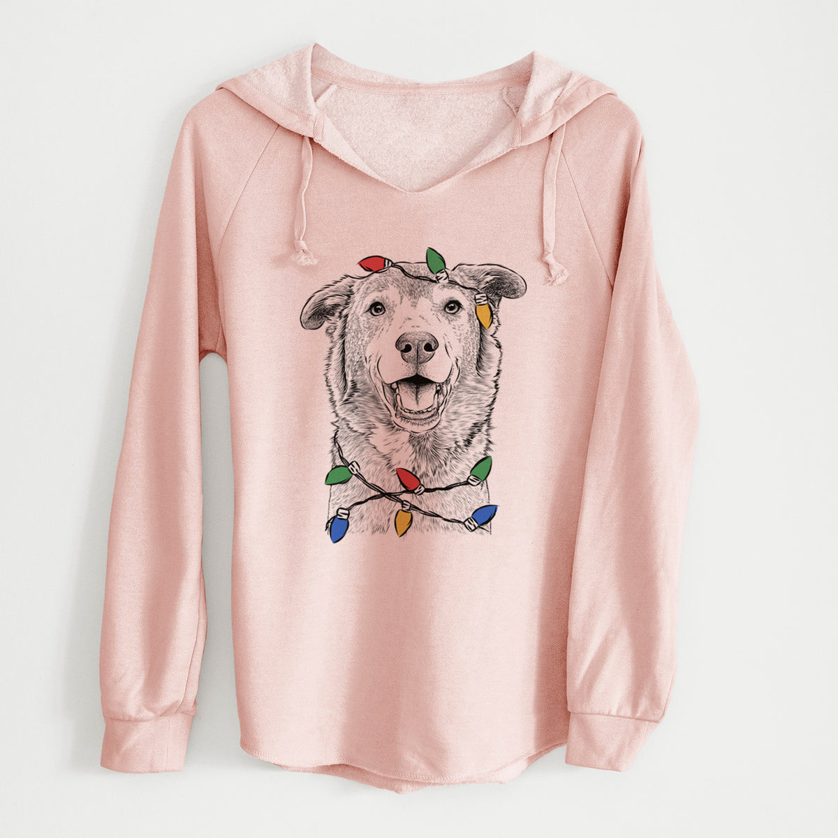 Christmas Lights Logan the Rescue Mutt - Cali Wave Hooded Sweatshirt