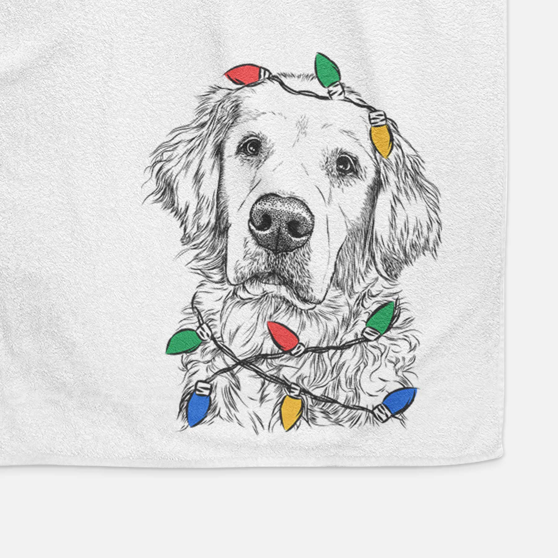 Loganator the Golden Retriever Decorative Hand Towel