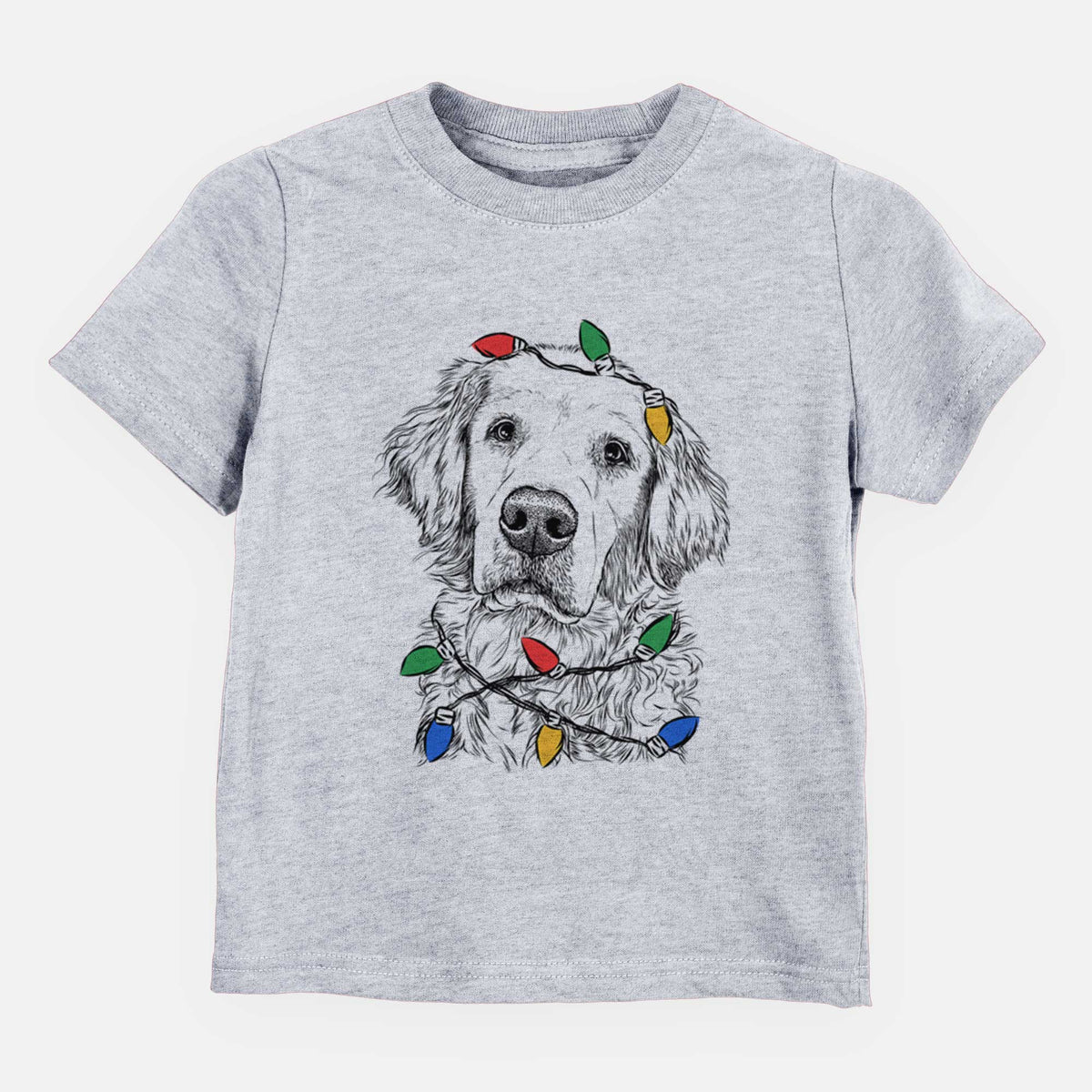 Christmas Lights Loganator the Golden Retriever - Kids/Youth/Toddler Shirt