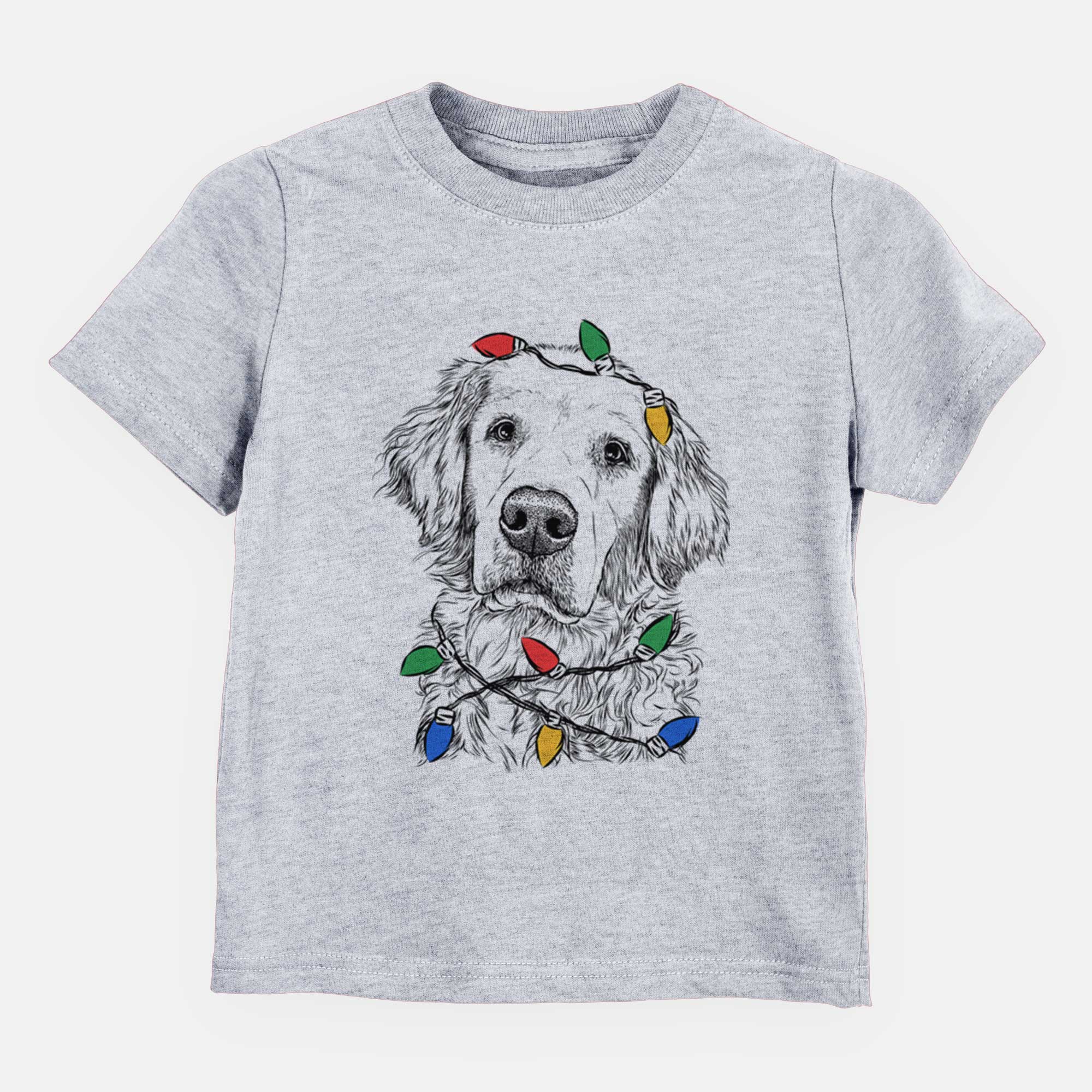Christmas Lights Loganator the Golden Retriever - Kids/Youth/Toddler Shirt