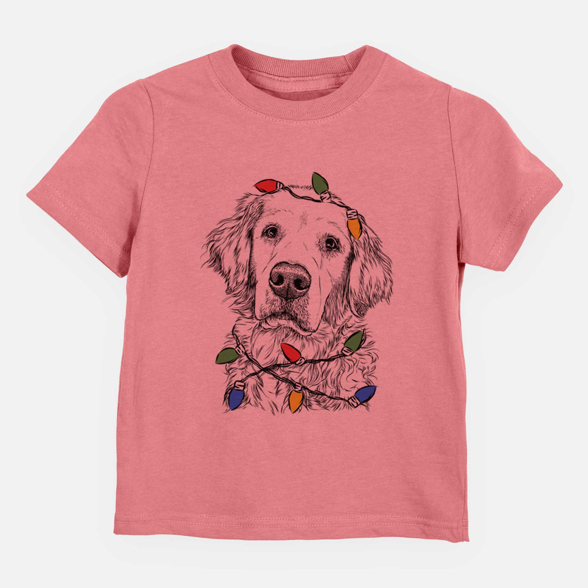 Christmas Lights Loganator the Golden Retriever - Kids/Youth/Toddler Shirt