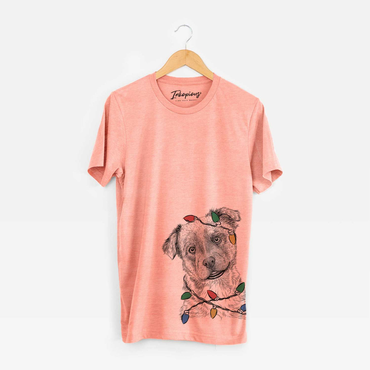 Christmas Lights Loki Bear the Australian Cattle Dog Mix - Unisex Crewneck