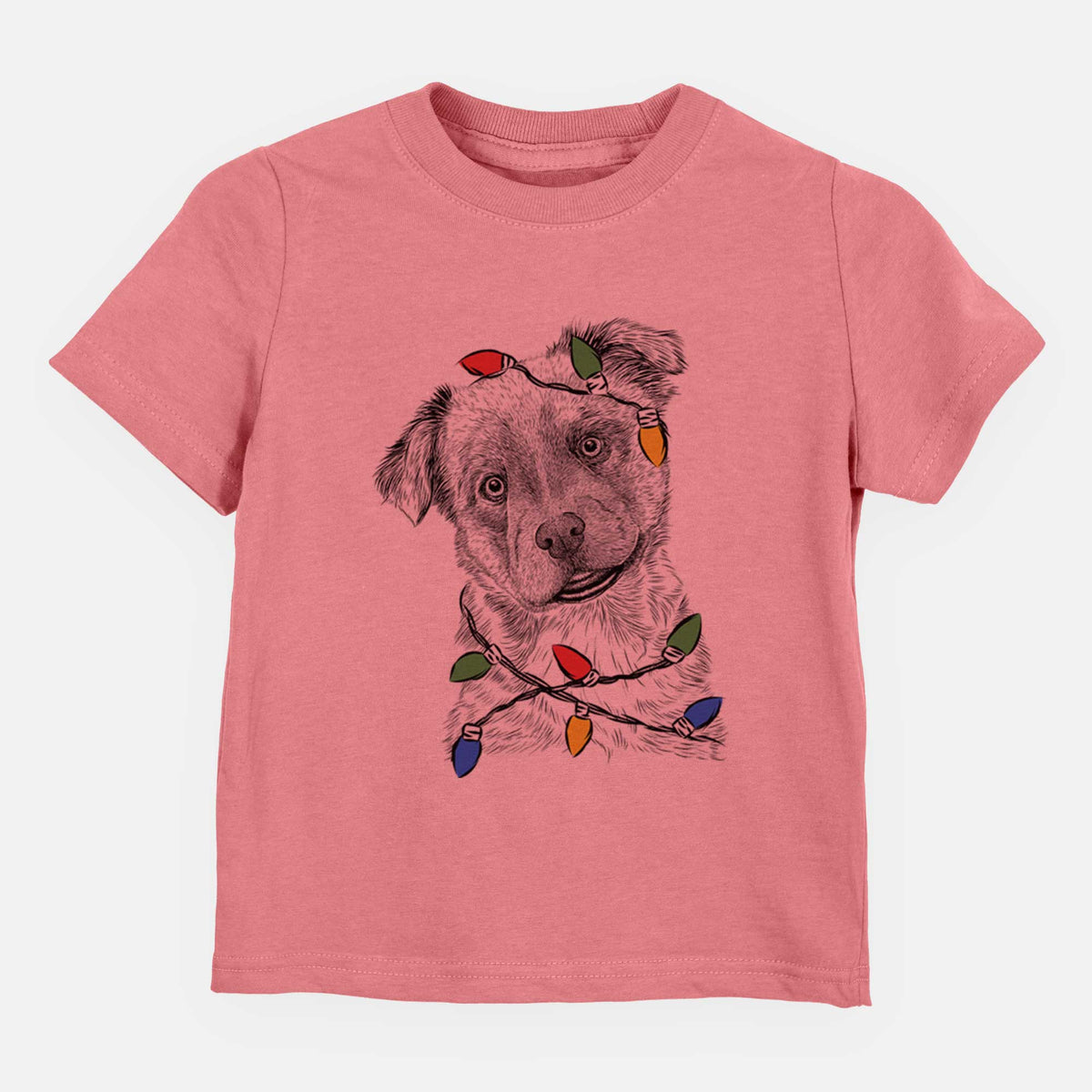 Christmas Lights Loki Bear the Australian Cattle Dog Mix - Kids/Youth/Toddler Shirt