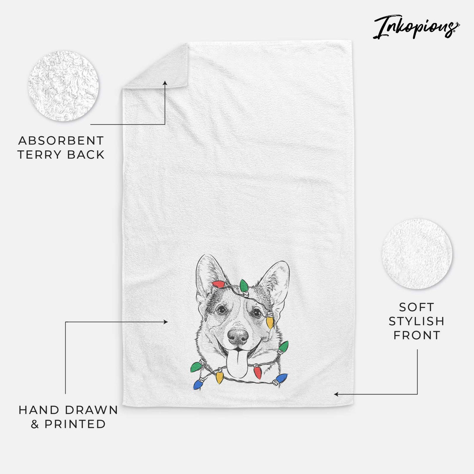 Loki the Corgi Decorative Hand Towel