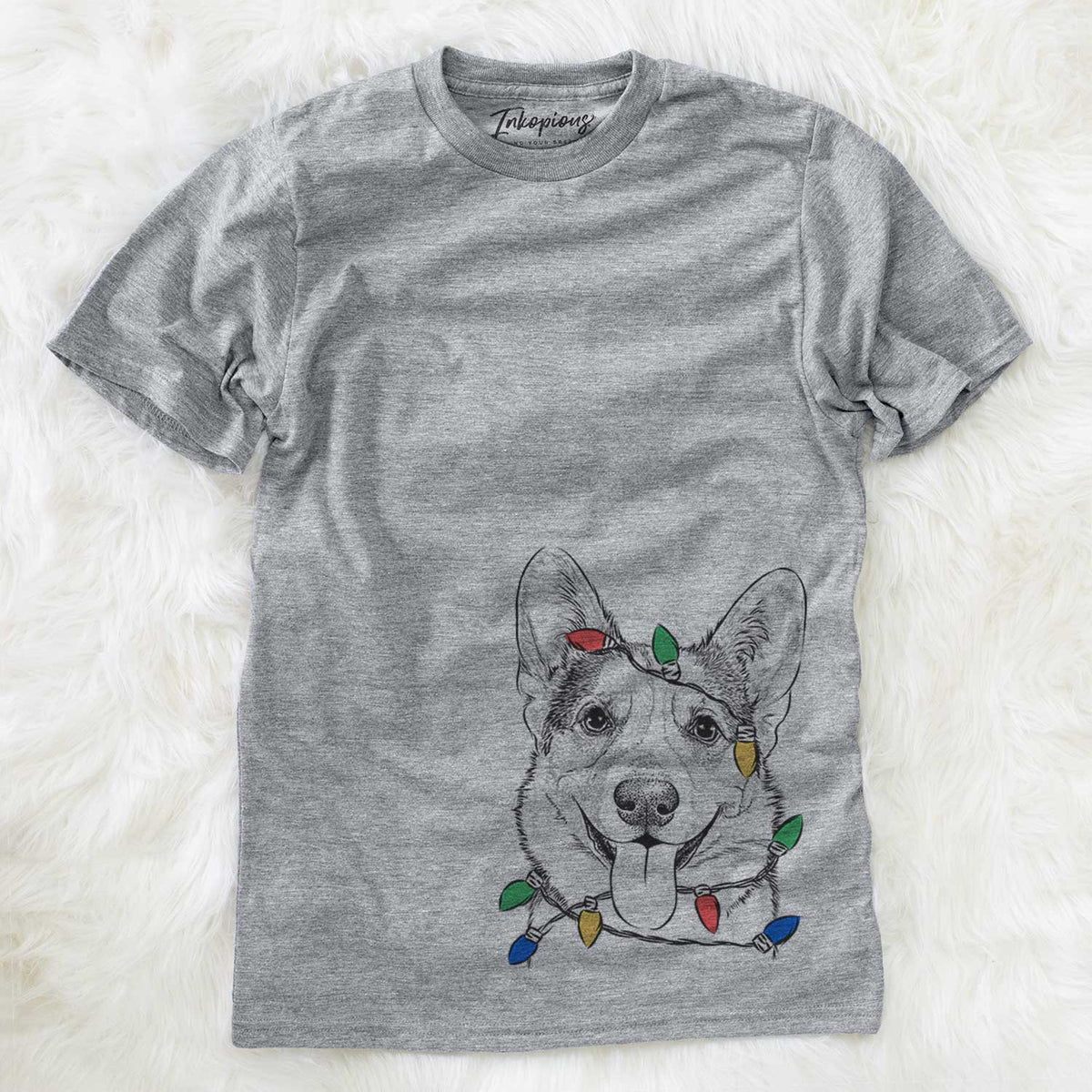 Christmas Lights Loki the Corgi - Unisex Crewneck