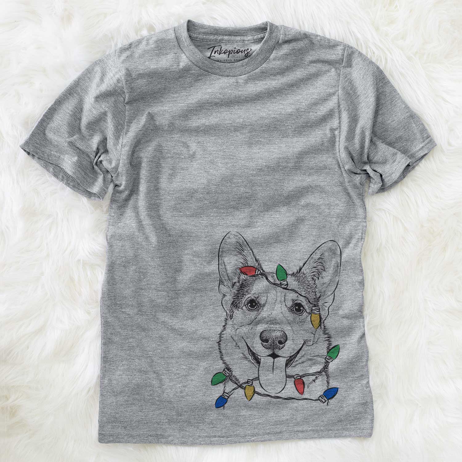 Christmas Lights Loki the Corgi - Unisex Crewneck
