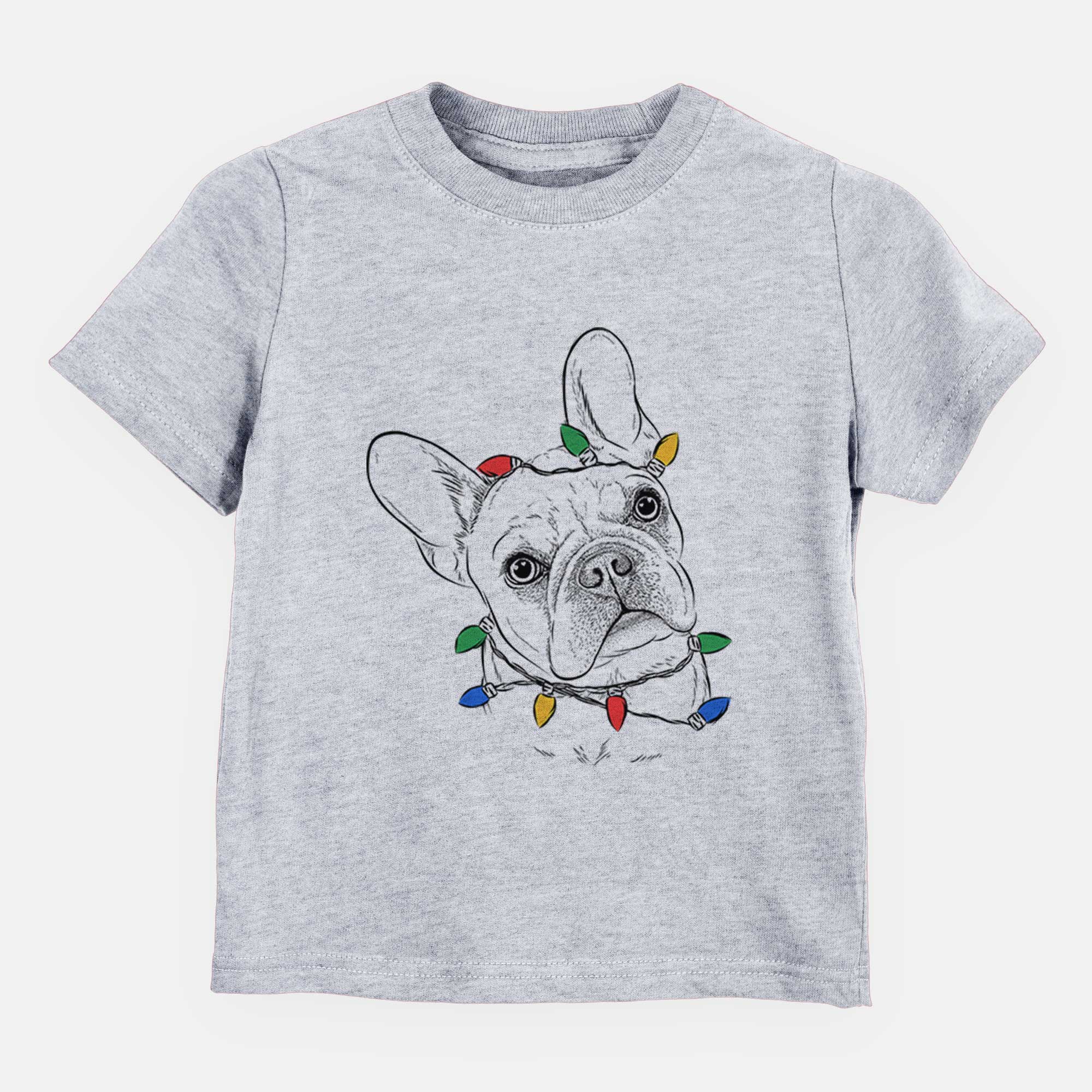 Christmas Lights Loki the French Bulldog - Kids/Youth/Toddler Shirt