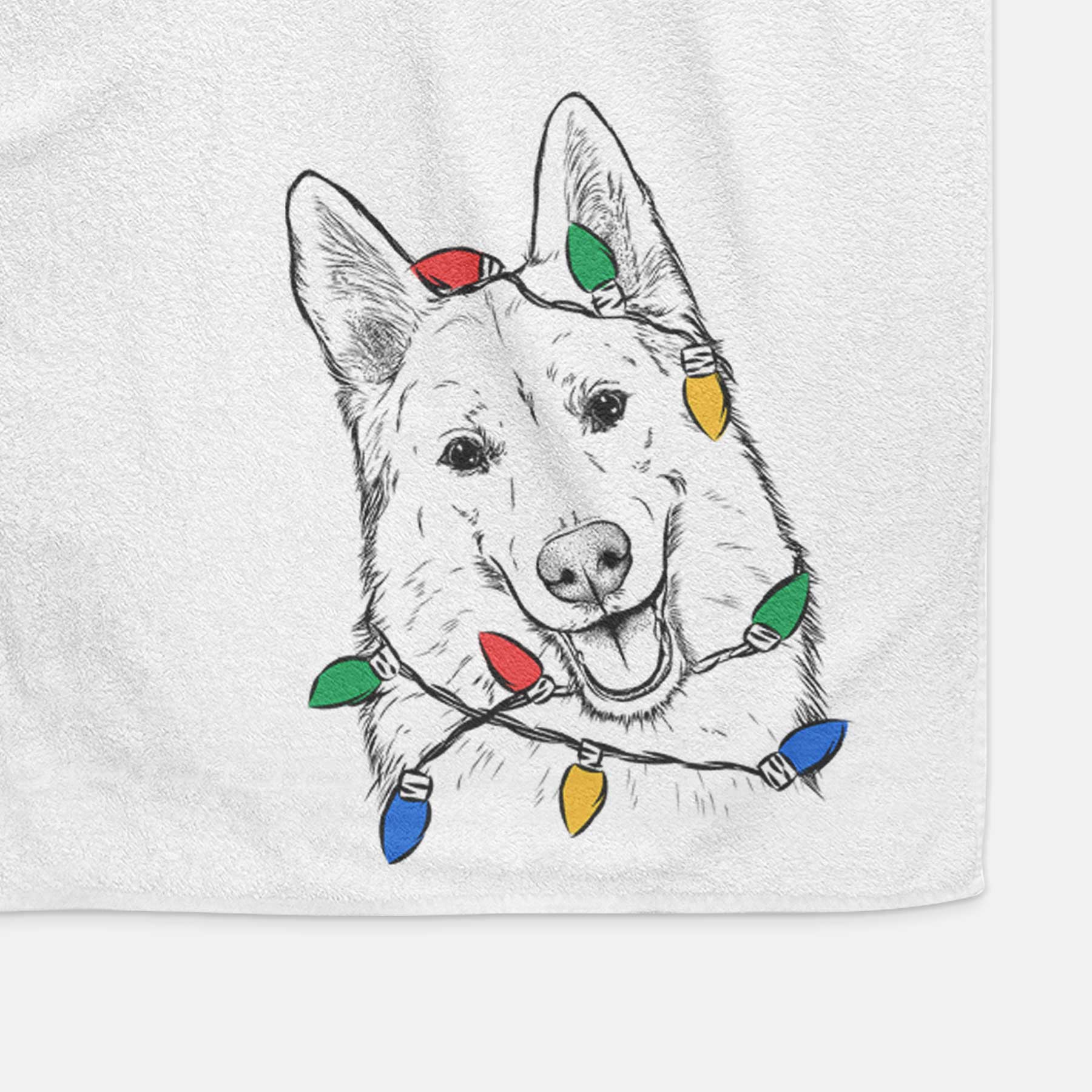 Loki the Husky Shepherd Mix Decorative Hand Towel