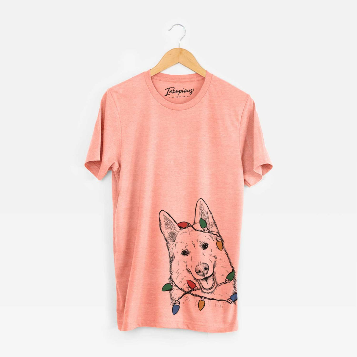 Christmas Lights Loki the Husky Shepherd Mix - Unisex Crewneck