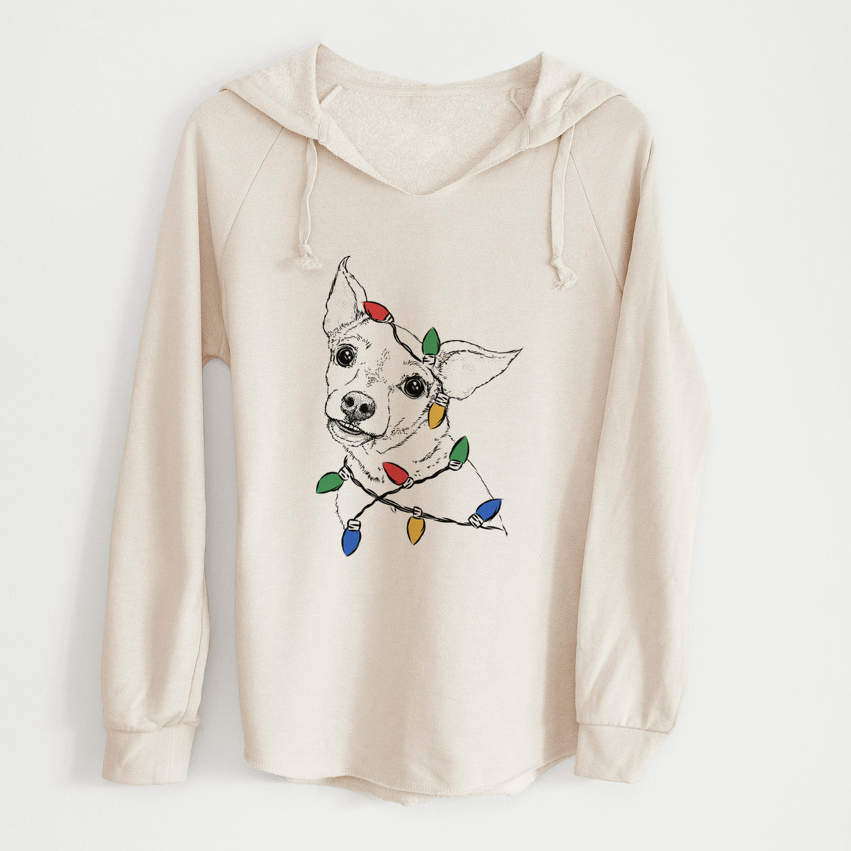 Christmas Lights Lola the Chiweenie - Cali Wave Hooded Sweatshirt