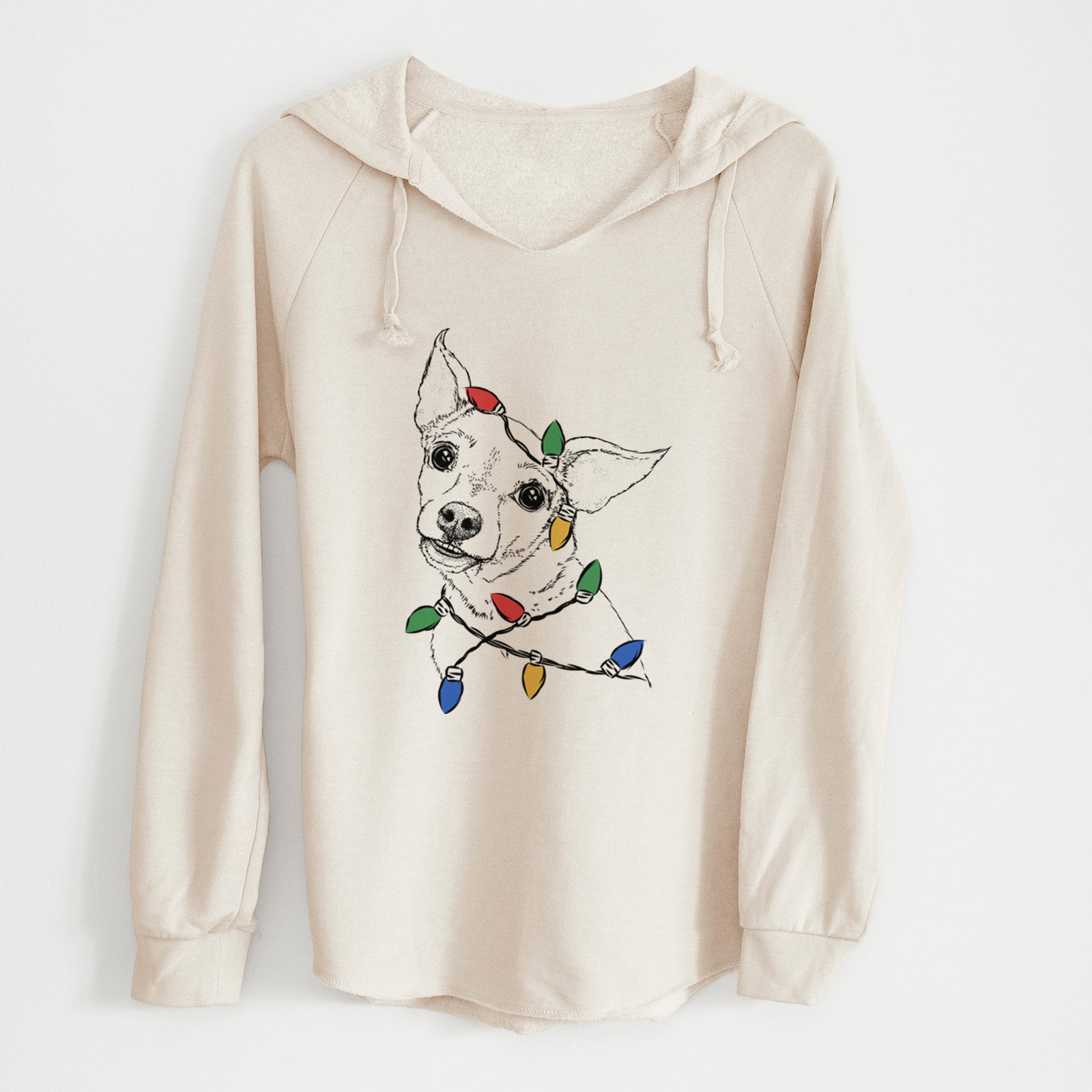 Christmas Lights Lola the Chiweenie - Cali Wave Hooded Sweatshirt
