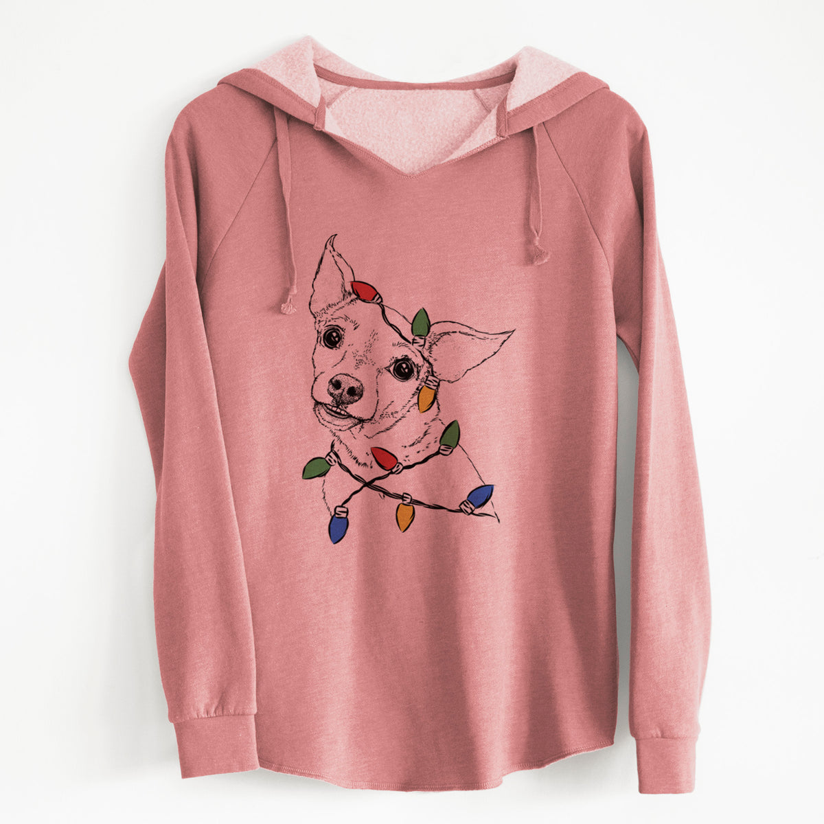 Christmas Lights Lola the Chiweenie - Cali Wave Hooded Sweatshirt