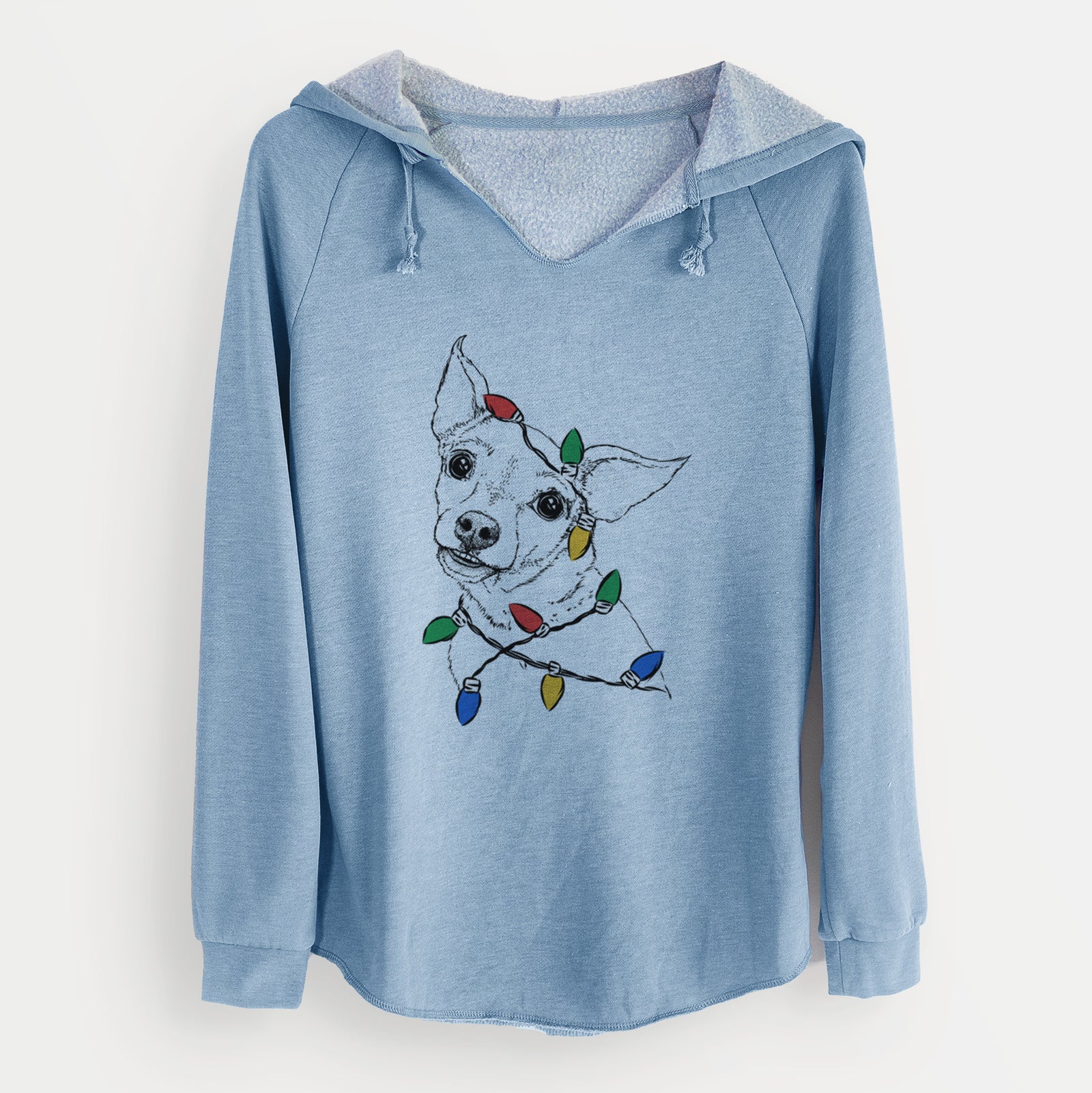 Christmas Lights Lola the Chiweenie - Cali Wave Hooded Sweatshirt