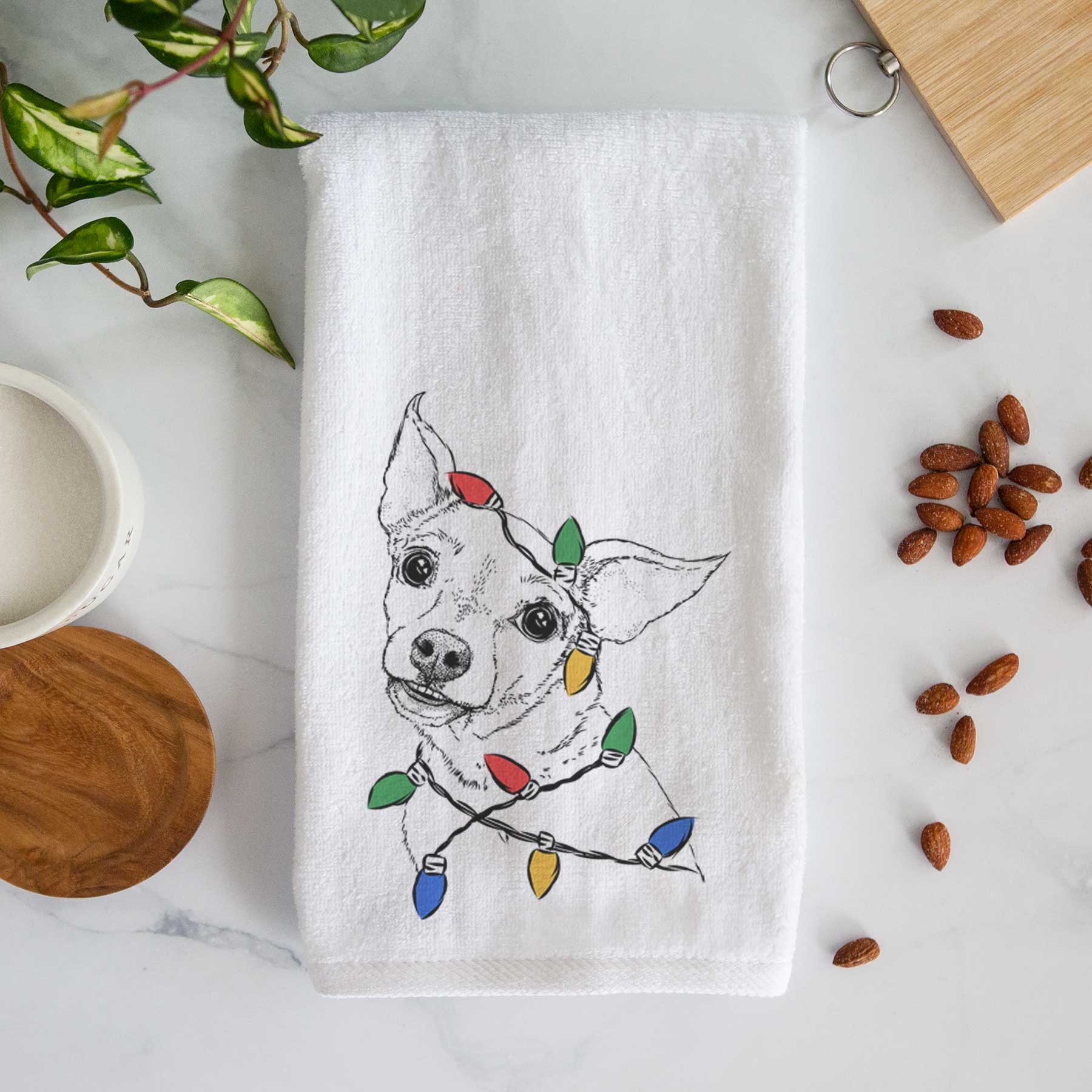 Lola the Chiweenie Decorative Hand Towel