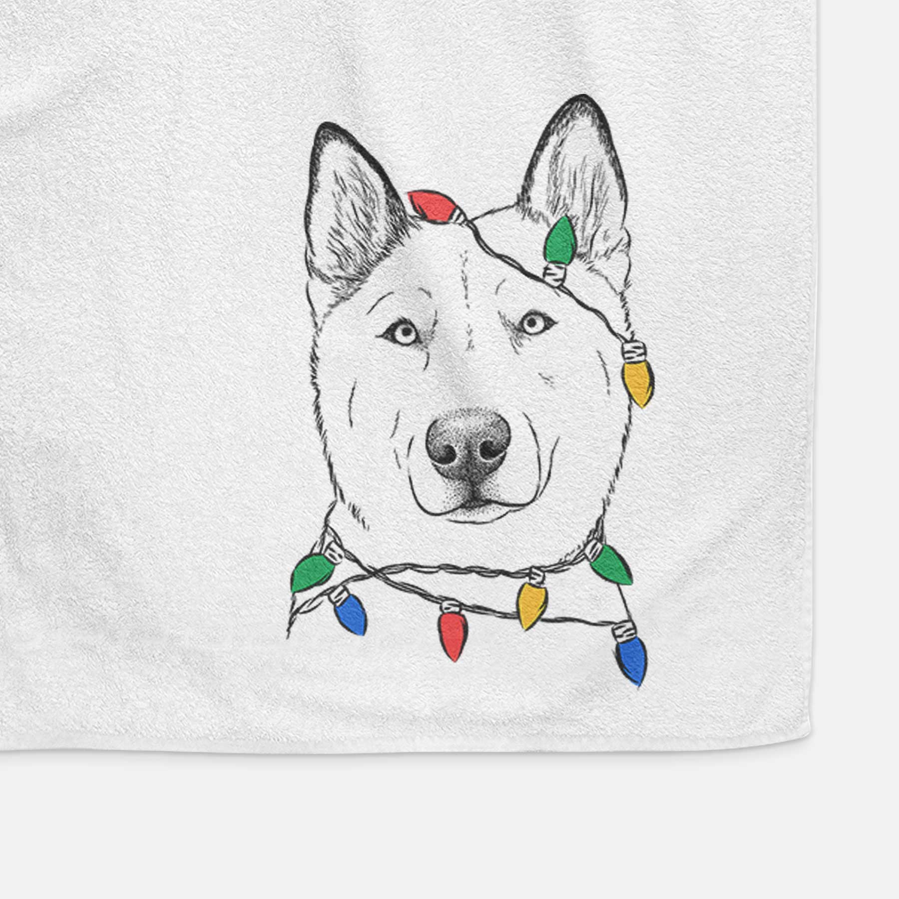 London the Siberian Husky Decorative Hand Towel