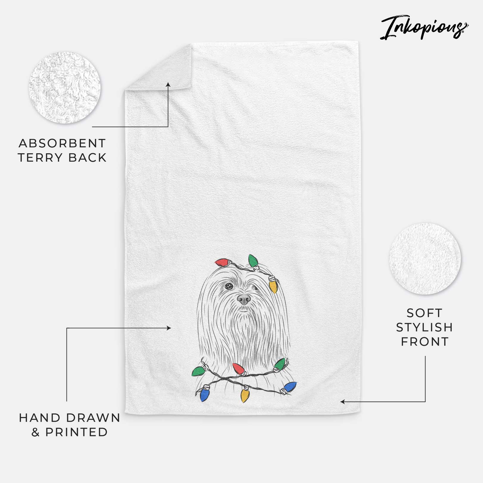 Lorenzo the Lhasa Apso Decorative Hand Towel