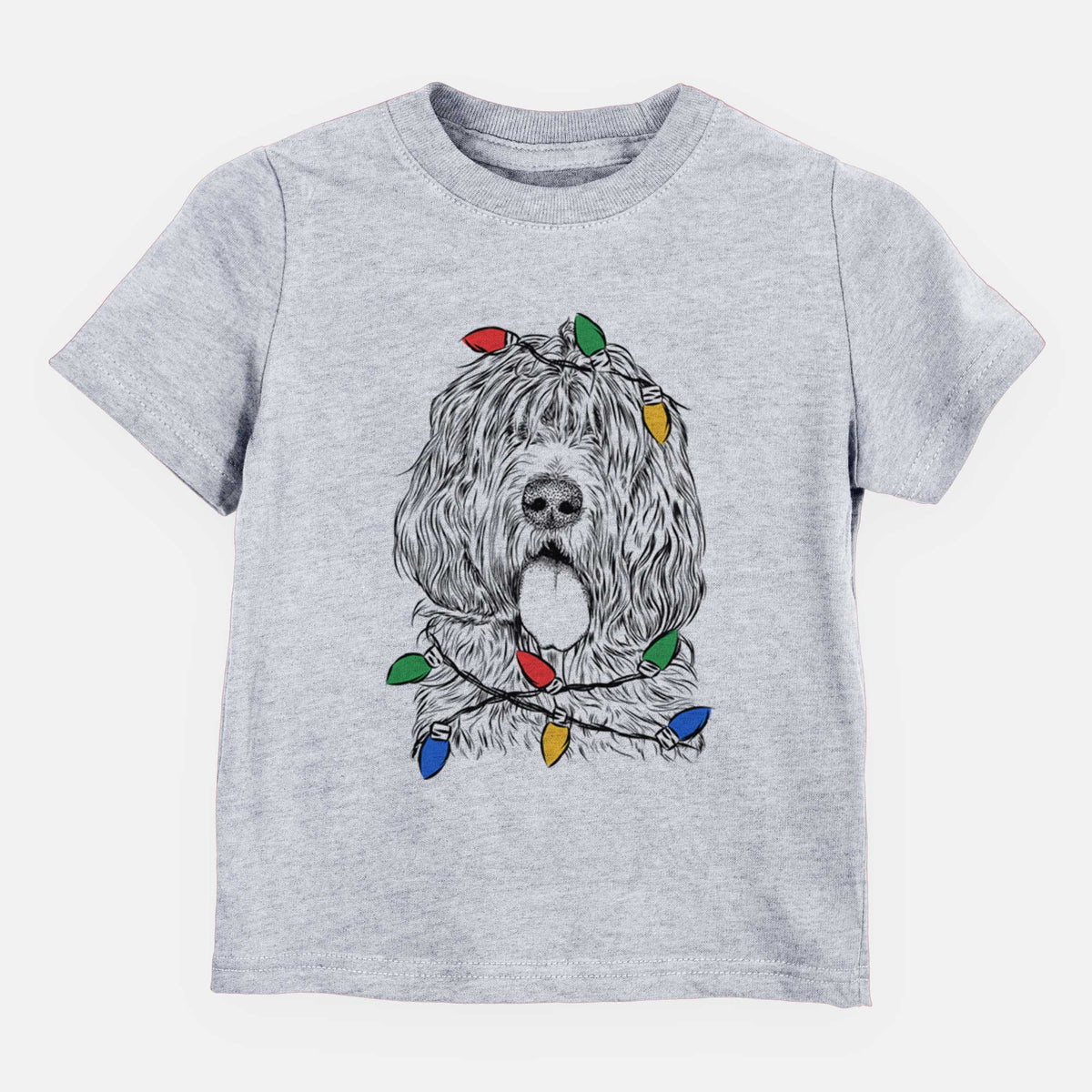 Christmas Lights Lou the Otterhound - Kids/Youth/Toddler Shirt