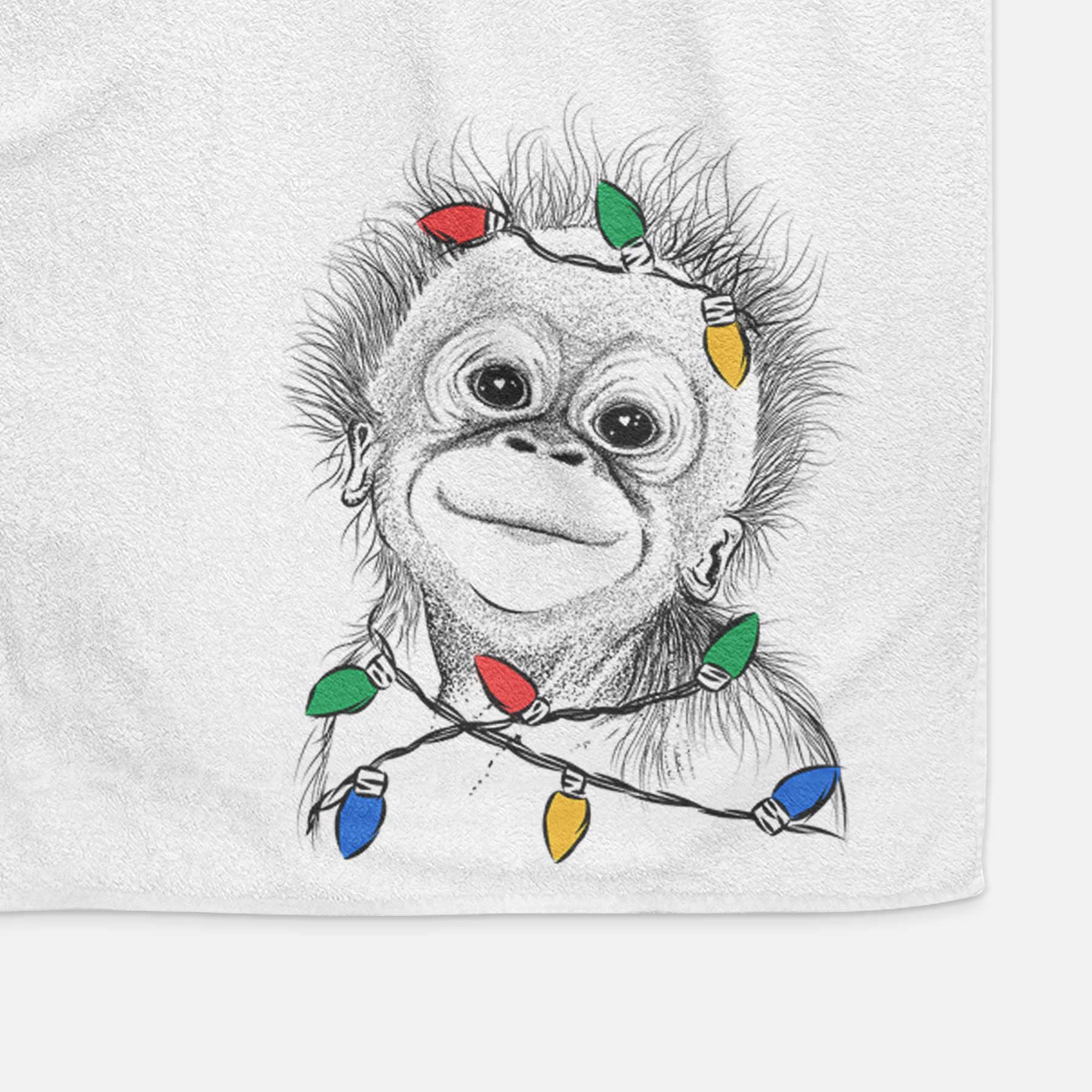 Louie the Baby Orangutan Decorative Hand Towel