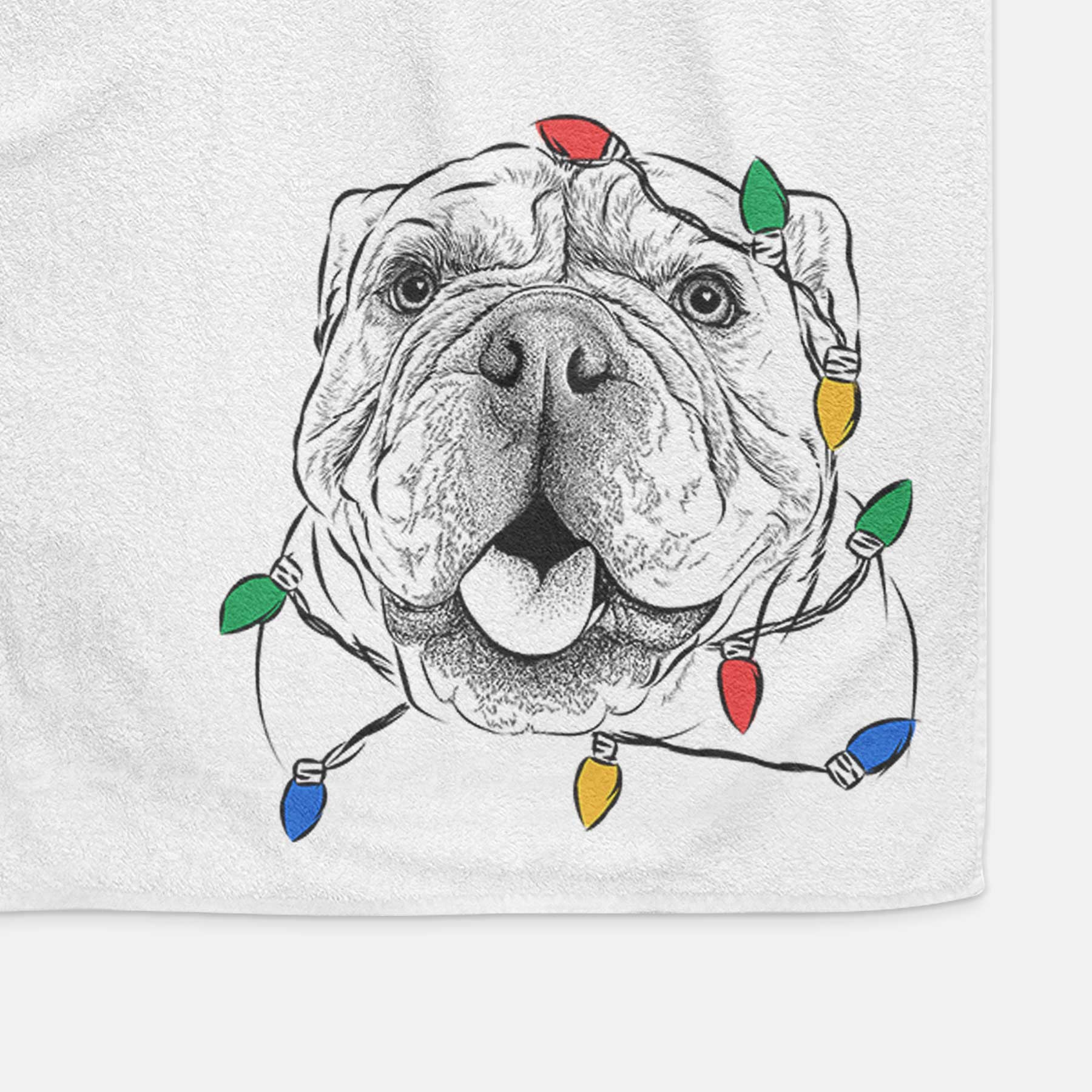 Louie the English Bulldog Decorative Hand Towel