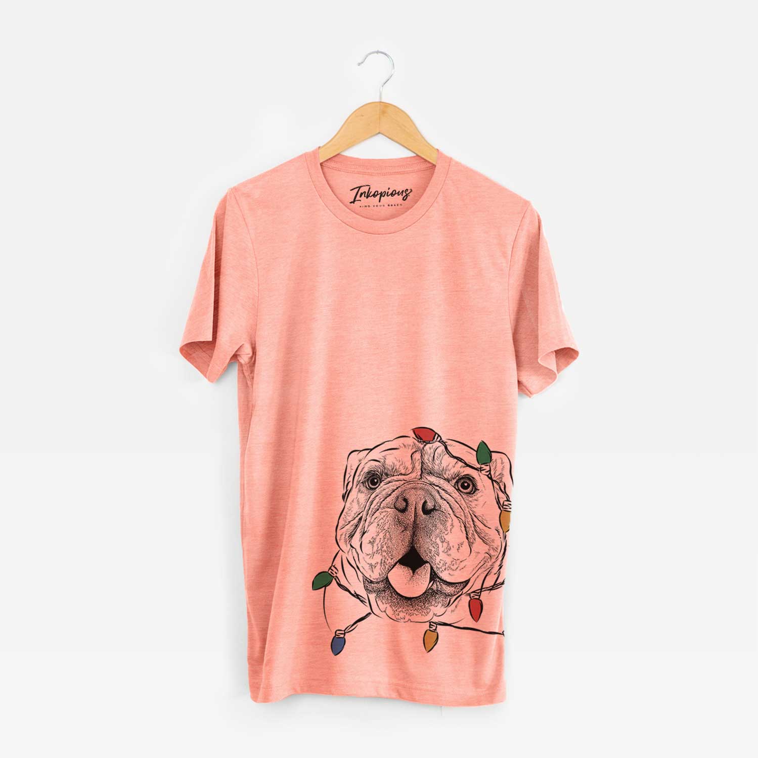 Christmas Lights Louie the English Bulldog - Unisex Crewneck