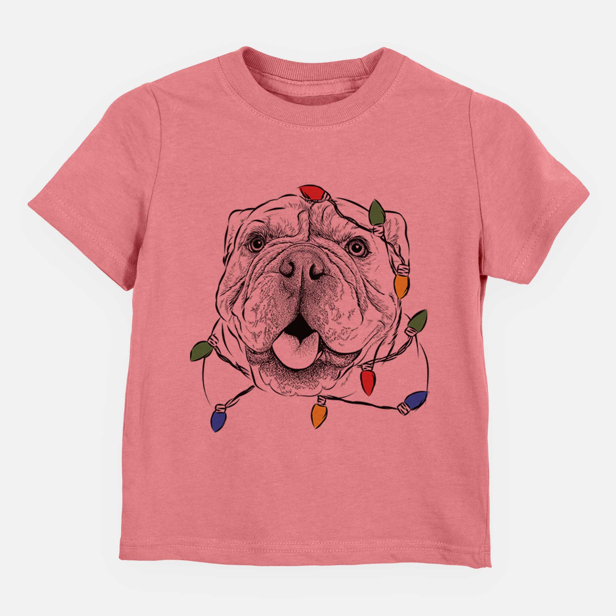 Christmas Lights Louie the English Bulldog - Kids/Youth/Toddler Shirt