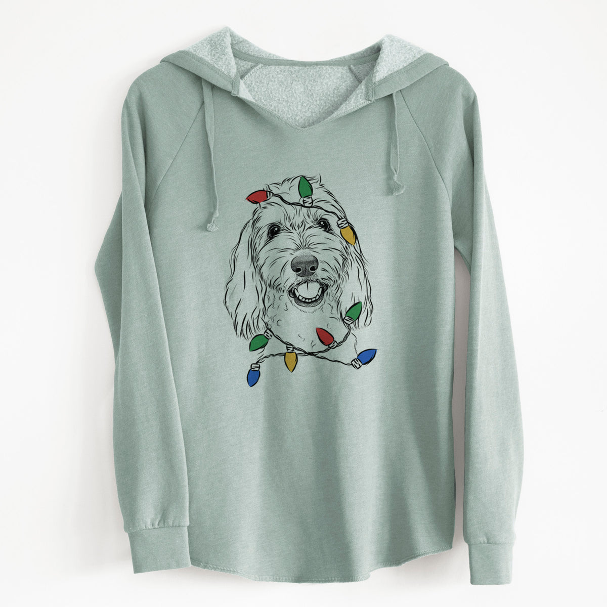 Christmas Lights Louie the Coton de Tulear - Cali Wave Hooded Sweatshirt