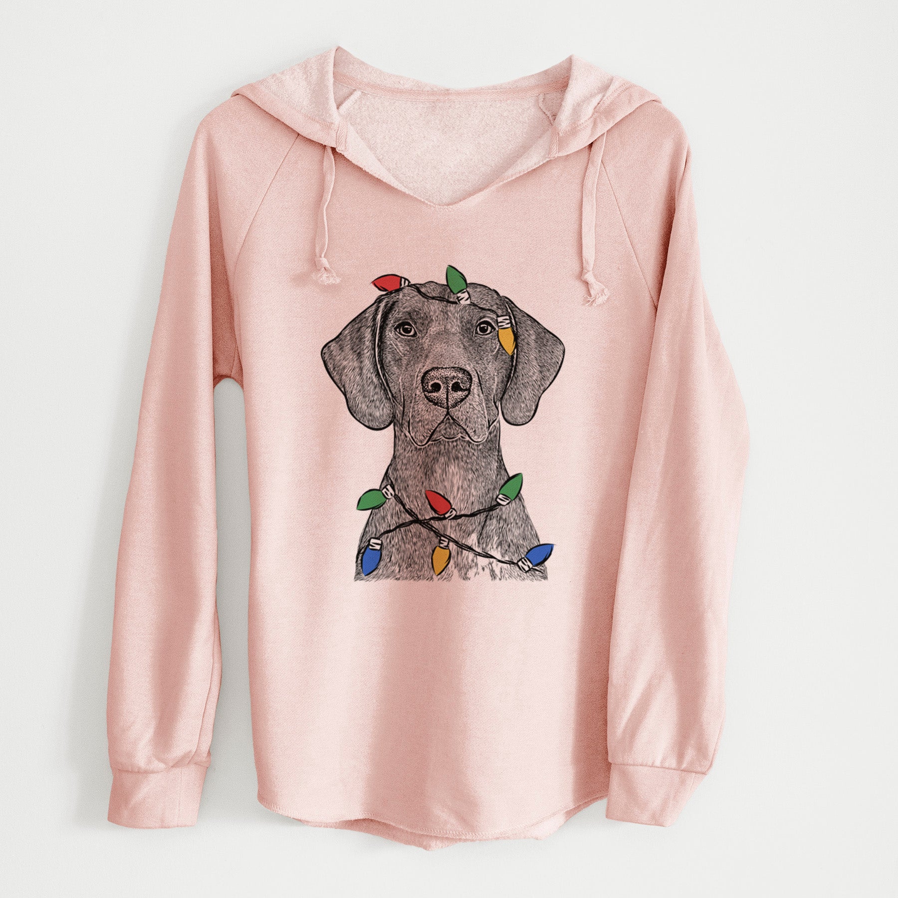 Christmas Lights Lucifer the German Shorthaired Pointer - Cali Wave Hooded Sweatshirt